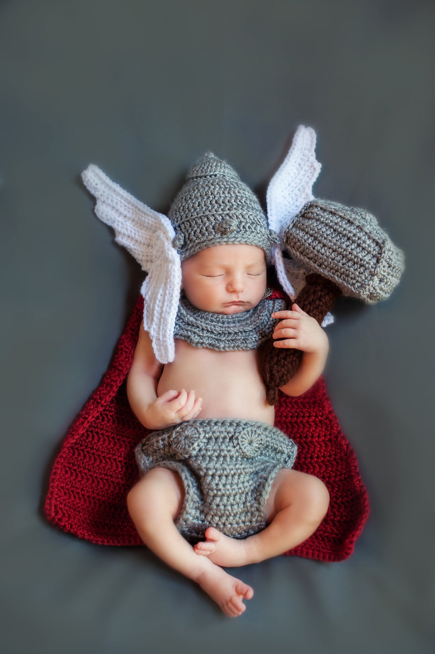 CROCHET PATTERN Thor Crochet Newborn Pattern, Norse God of Thunder. Easy to follow newborn baby crochet pattern. Photography Prop.