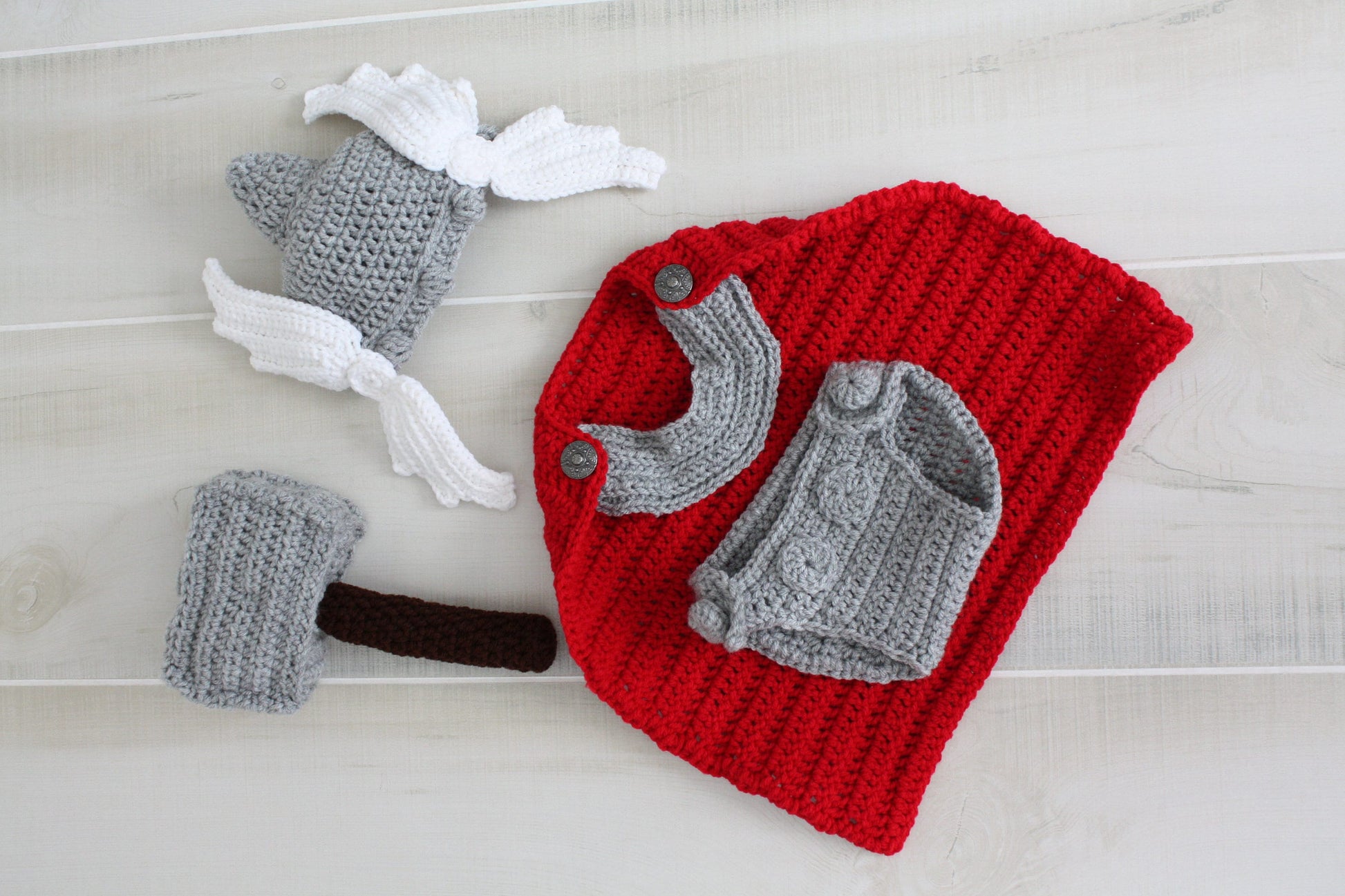 CROCHET PATTERN Thor Crochet Newborn Pattern, Norse God of Thunder. Easy to follow newborn baby crochet pattern. Photography Prop.