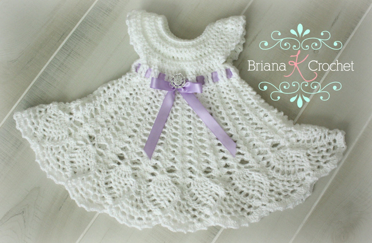CROCHET PATTERN Sophia Heirloom Dress Crochet Pattern, Newborn to 3 months, Baptism, Blessing, Baby Gift, Beautiful Baby Dress