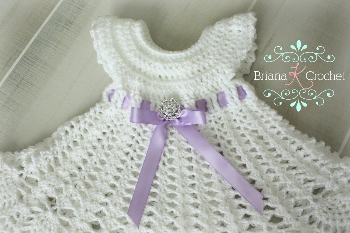 CROCHET PATTERN Sophia Heirloom Dress Crochet Pattern, Newborn to 3 months, Baptism, Blessing, Baby Gift, Beautiful Baby Dress