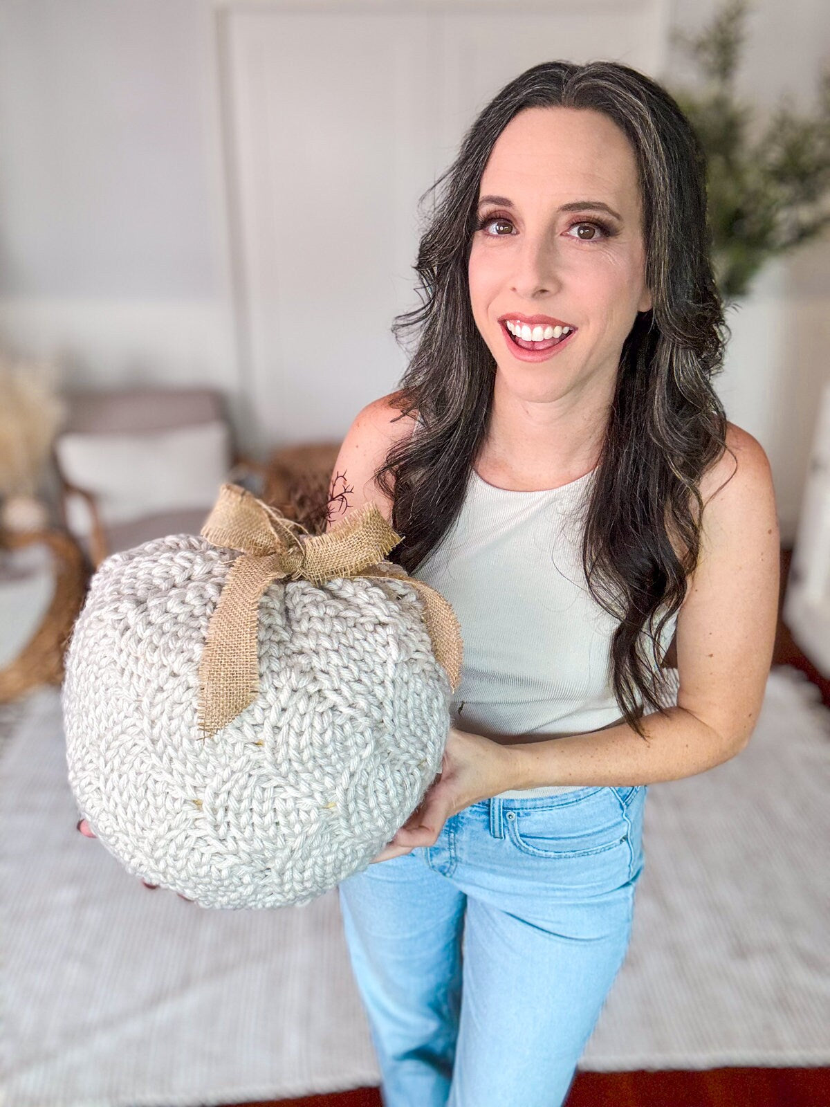CROCHET PATTERN Cinderella's Crochet Pumpkin Home Decor Fall Pillow