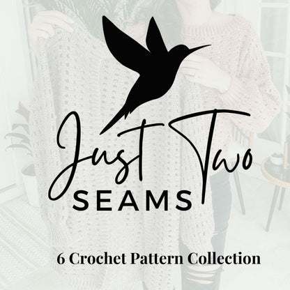CROCHET PATTERN + VIDEO Crochet Pattern Collection - Just Two Seams! 6 Easy Crochet Patterns, Size-Inclusive, Quick Sweaters & Cardigans