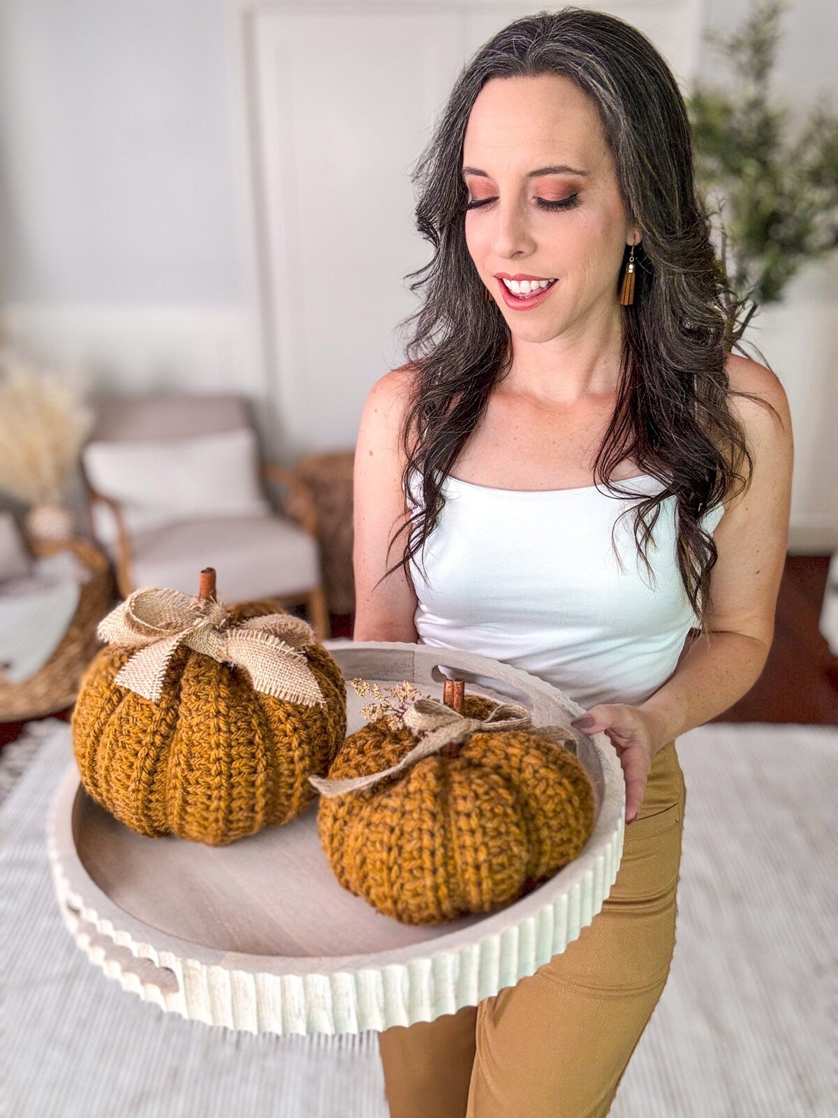 CROCHET PATTERN Cinderella's Crochet Pumpkin Home Decor Fall Pillow