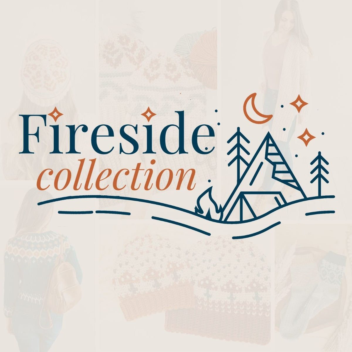 CROCHET PATTERN + VIDEO Fireside Crochet Pattern Collections eBook Includes Colorwork Beanie, Socks, Pullover Sweater, & Easy Cardi