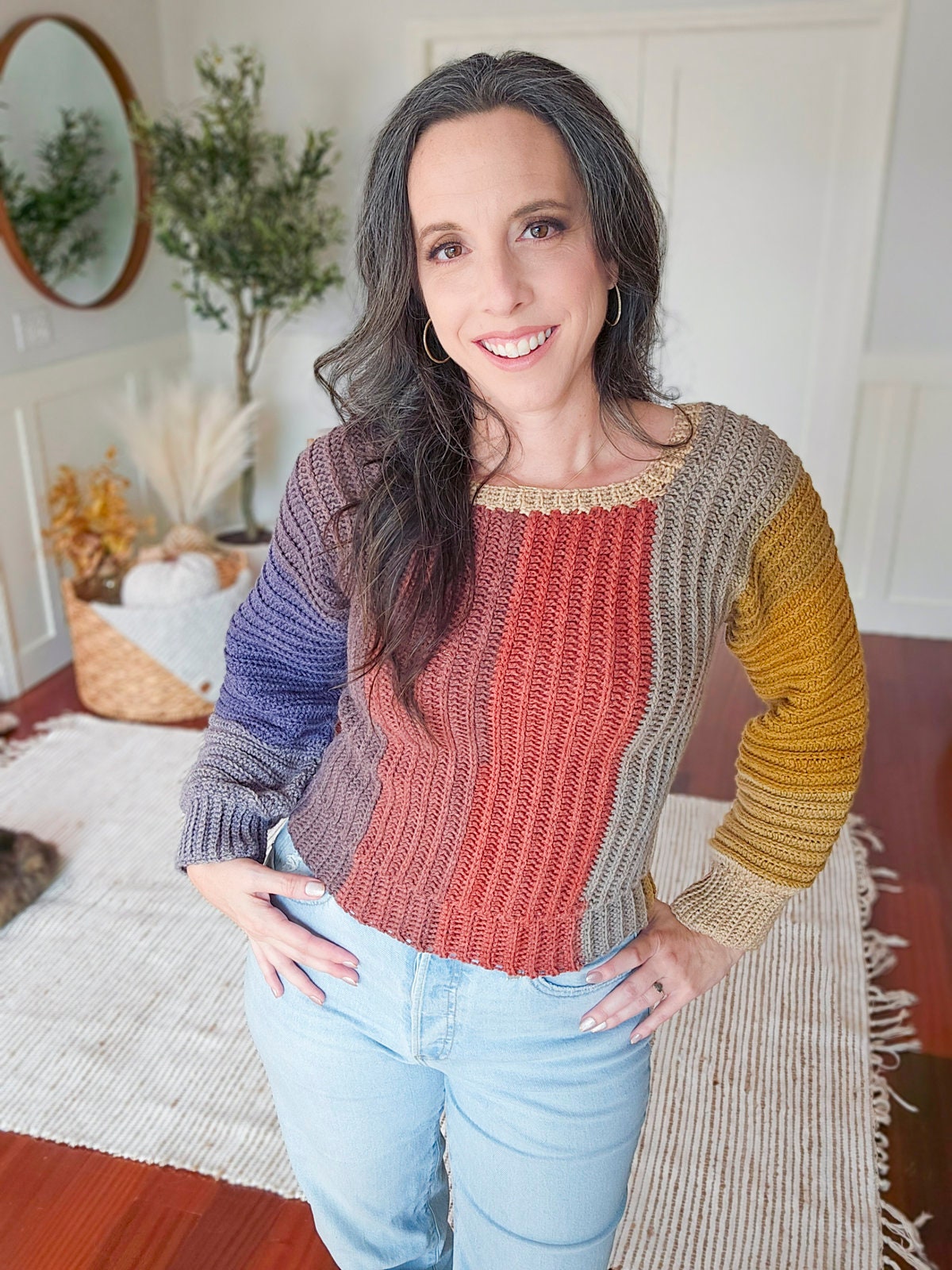 CROCHET PATTERN + VIDEO Beginner Crochet Pullover Pattern - The Dove Crochet Sweater is constructed flat with only two seams. xs-5x sizes.