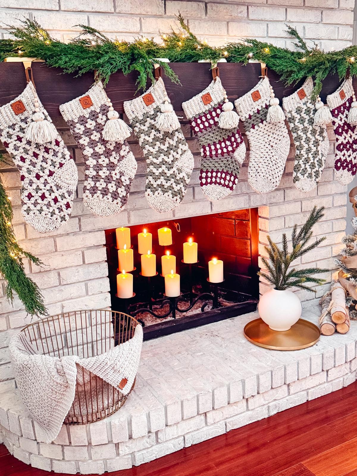 Granny All the Way crochet stockings and ornaments by Briana K Designs