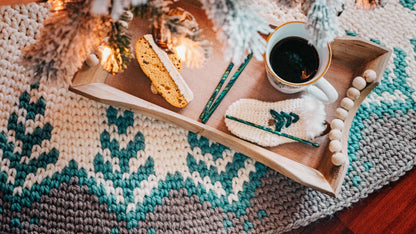 CROCHET PATTERN + VIDEO Pine Crochet Christmas Tree Skirt, Home Decor, Holiday Crochet Decor Pattern, Christmas Home Decor