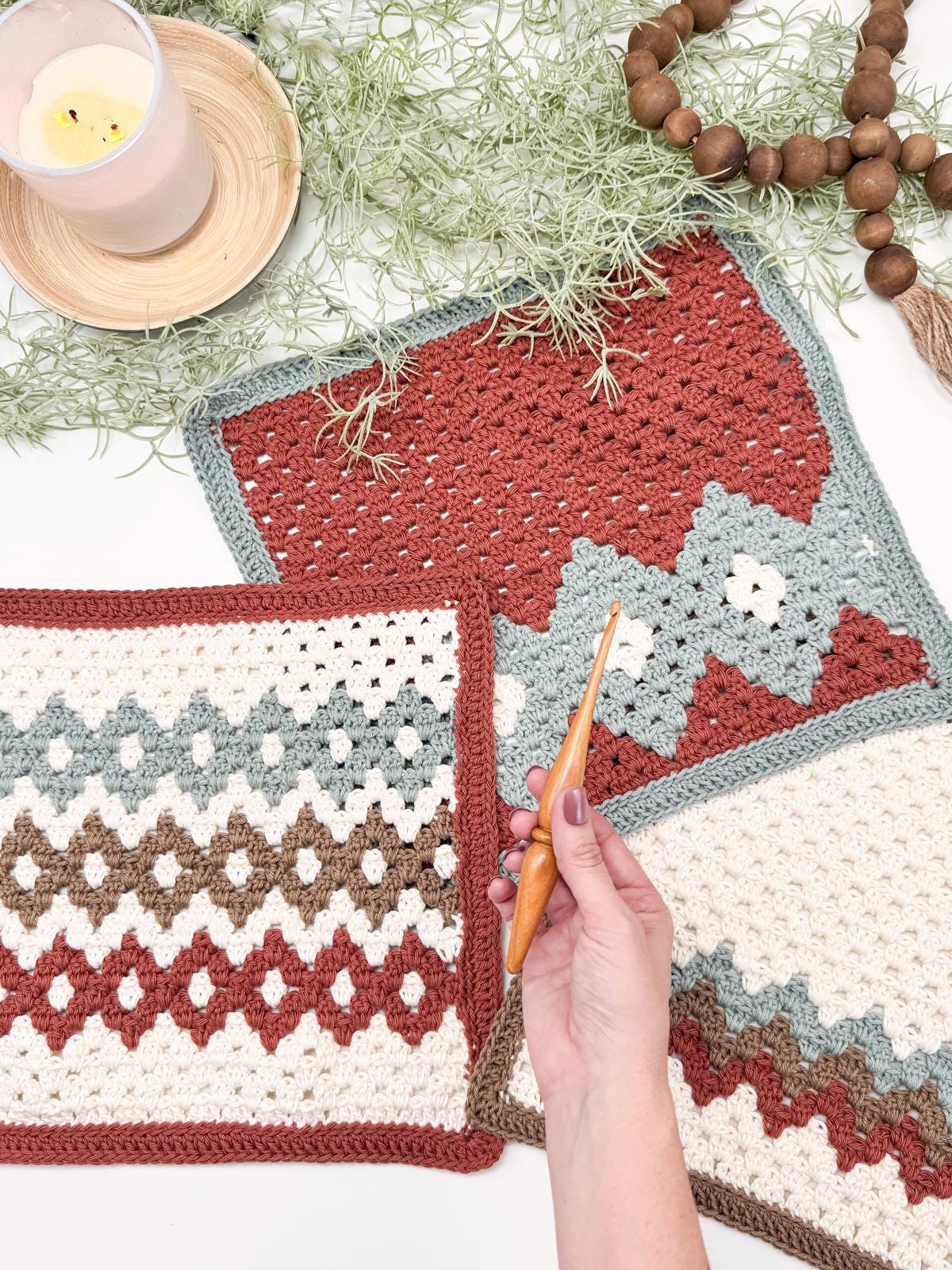 CROCHET PATTERN + VIDEO Gemstone Hues Granny Crochet Blanket Pattern - Easy Crochet Throw Colorful Granny Stitches, Includes Charts