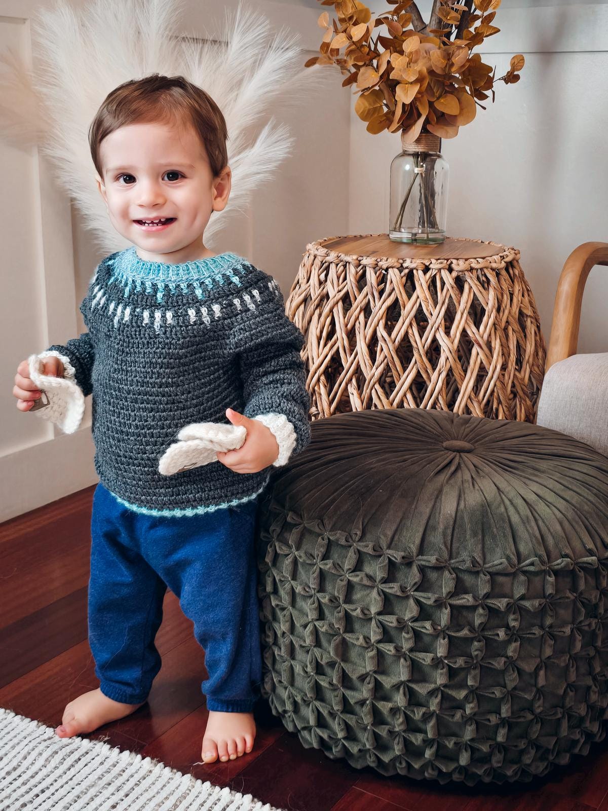 Seamless Top-Down Crochet Pattern Child Sweater Mosaic Crochet Newborn 12 Years Baby Toddler Kids Sweater Pattern PDF Pattern Instant Download Video Tutorial Birthday Gift Crochet Gift