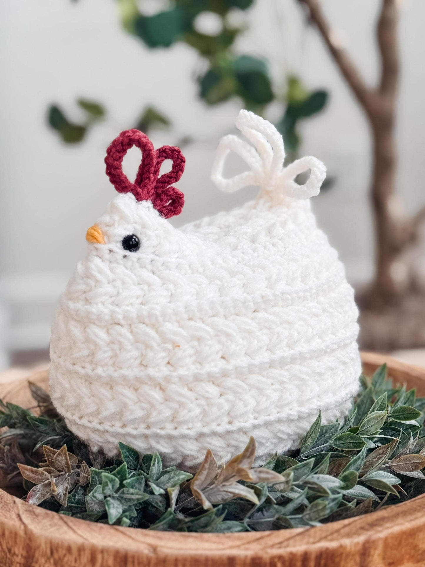 CROCHET PATTERN + VIDEO Wheat Stitch™ Crochet Chicken Pattern +Printable Tags 2 Size Options, Crochet Hen Pattern, Crochet Amigurumi Chicken