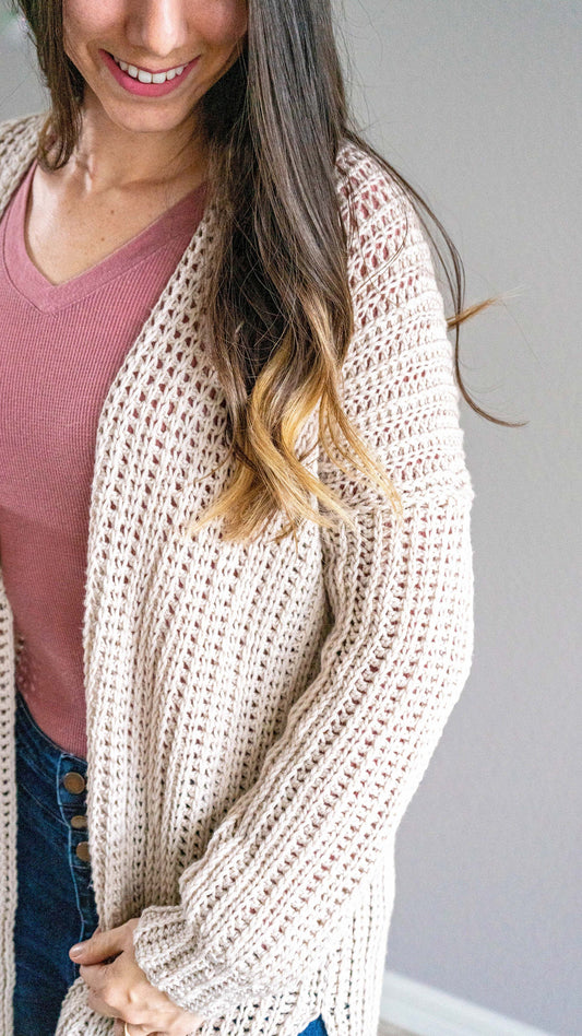 CROCHET PATTERN + VIDEO Campside Crochet Cardigan Instant Download Pdf Pattern, Size Inclusive Crochet Pattern, Fall & Winter Wear Fashion