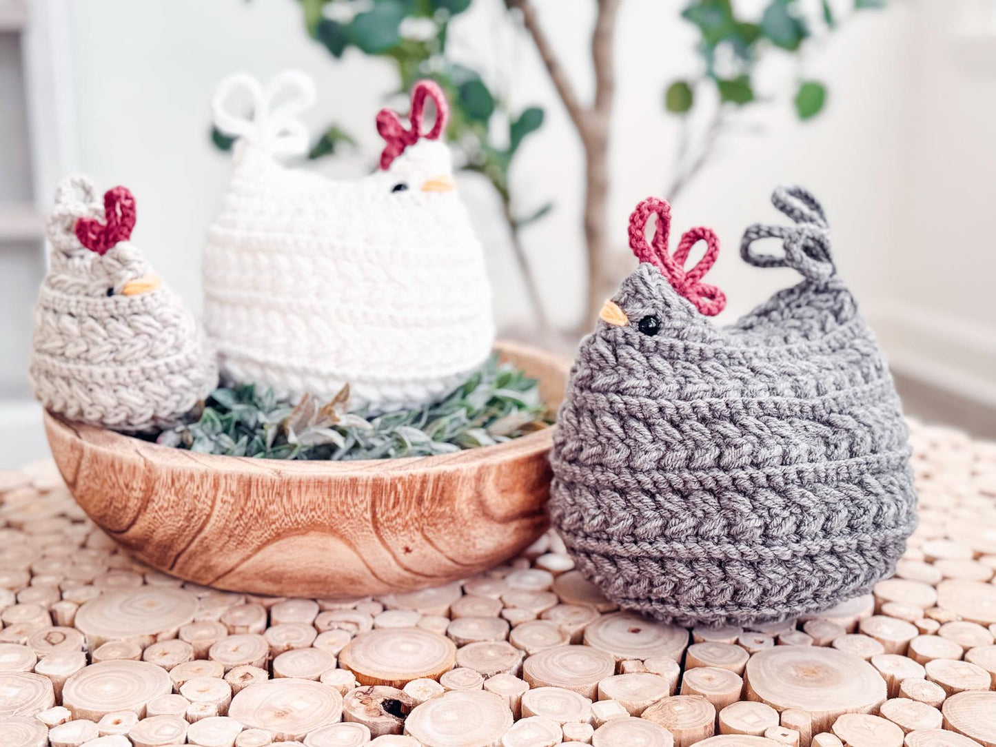 CROCHET PATTERN + VIDEO Wheat Stitch™ Crochet Chicken Pattern +Printable Tags 2 Size Options, Crochet Hen Pattern, Crochet Amigurumi Chicken