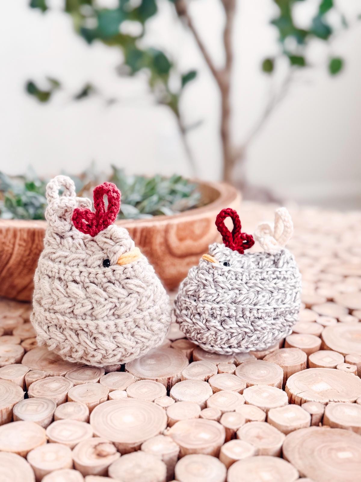 CROCHET PATTERN + VIDEO Wheat Stitch™ Crochet Chicken Pattern +Printable Tags 2 Size Options, Crochet Hen Pattern, Crochet Amigurumi Chicken