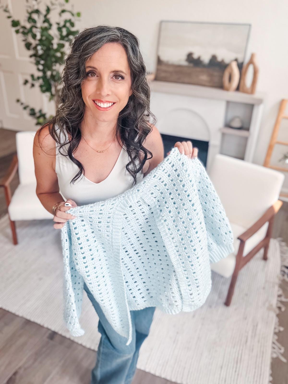 CROCHET PATTERN + VIDEO Easy Crochet Cardigan with only 2 Seams! The Hummingbird Cardi has guided diagrams and is crocheted flat!