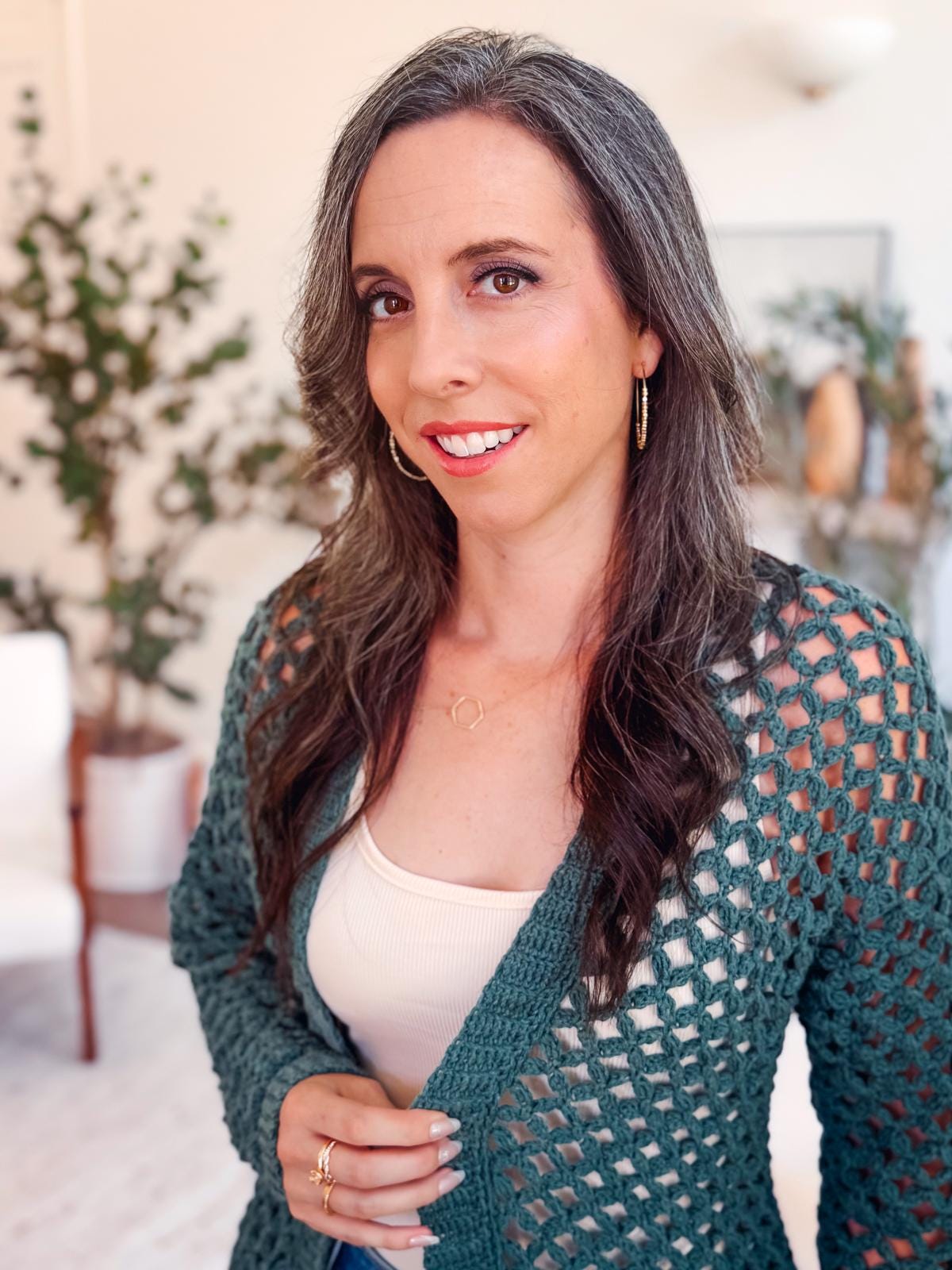 CROCHET PATTERN + VIDEO Circle Leaf Lace Crochet Cardigan Pattern • Lightweight Summer Sweater pdf with Video • Size Inclusive Summer Cardi