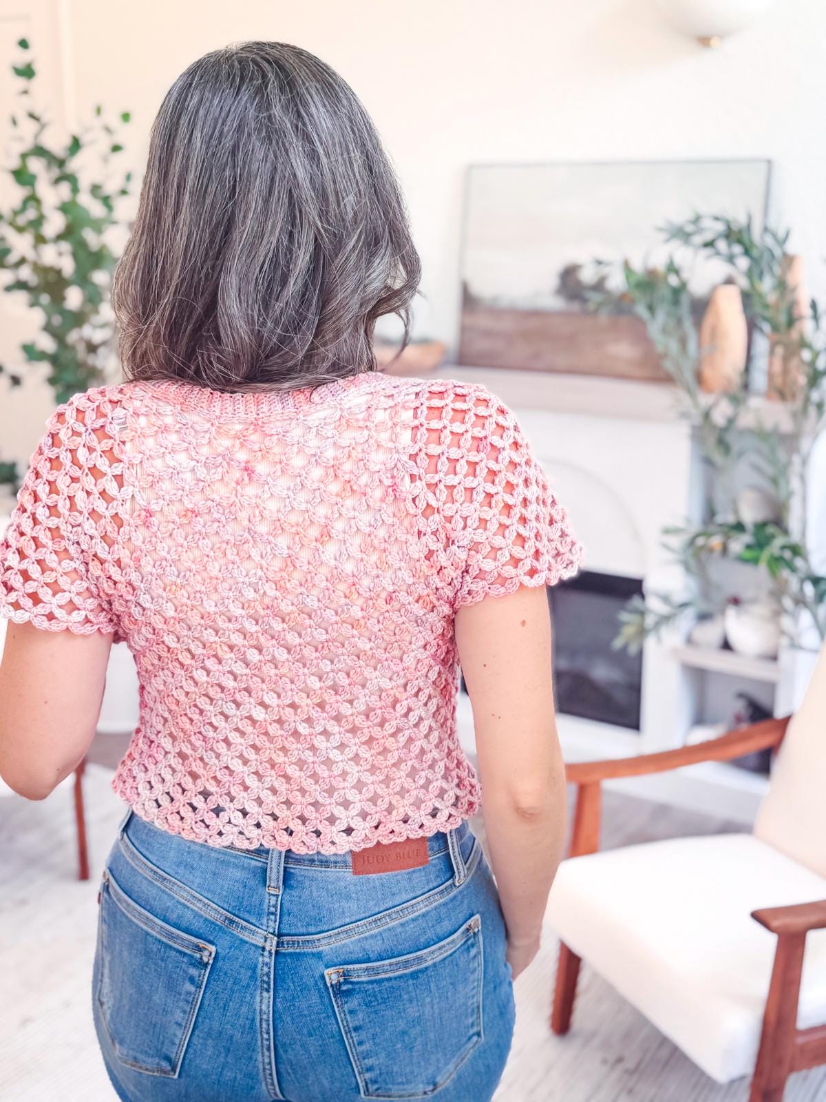 CROCHET PATTERN + VIDEO Circle Leaf Crochet Top Pattern Summer Lace Crochet Shirt – Seamless Top Down Pattern – Size Inclusive xs–5X