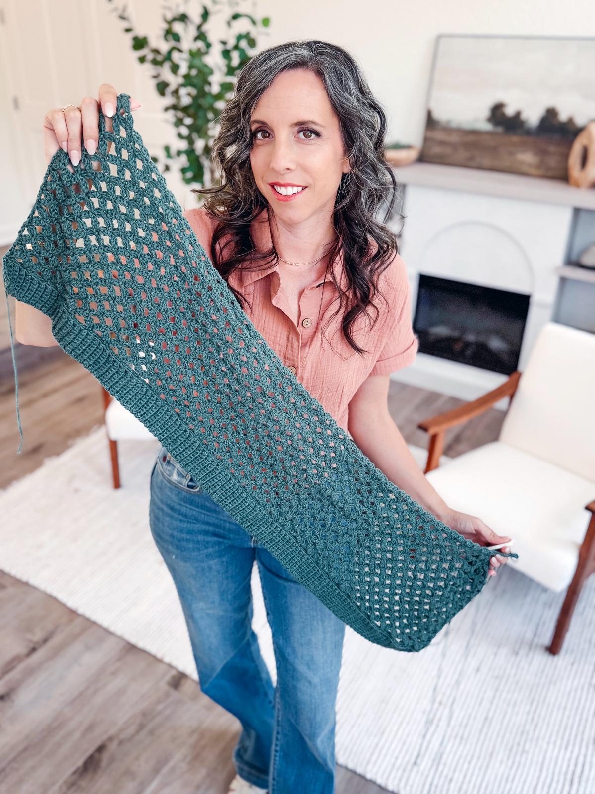 CROCHET PATTERN + VIDEO Circle Leaf Lace Crochet Cardigan Pattern • Lightweight Summer Sweater pdf with Video • Size Inclusive Summer Cardi