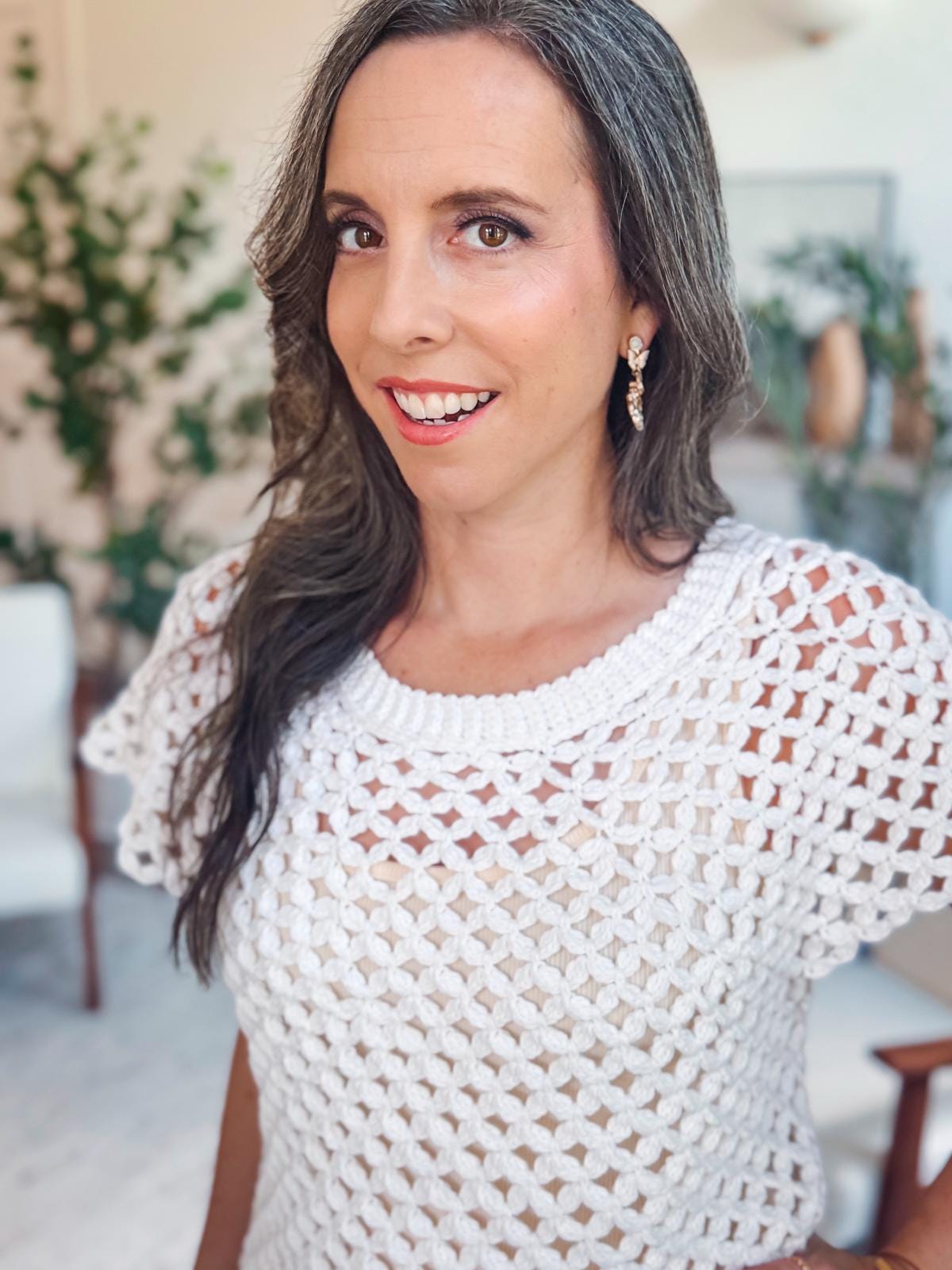 CROCHET PATTERN + VIDEO Circle Leaf Crochet Top Pattern Summer Lace Crochet Shirt – Seamless Top Down Pattern – Size Inclusive xs–5X