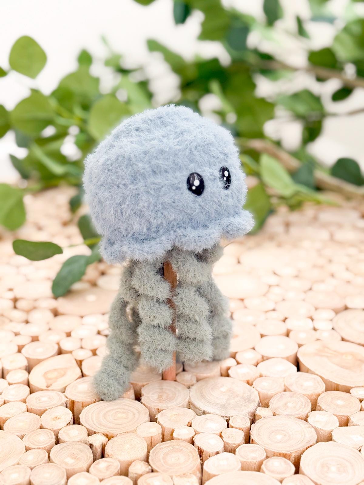 CROCHET PATTERN + VIDEO Wheat Stitch™ Jellyfish Crochet Pattern No Sew Amigurumi Sea Animal Beginner Friendly Ocean Decor Plush Toy Tutorial