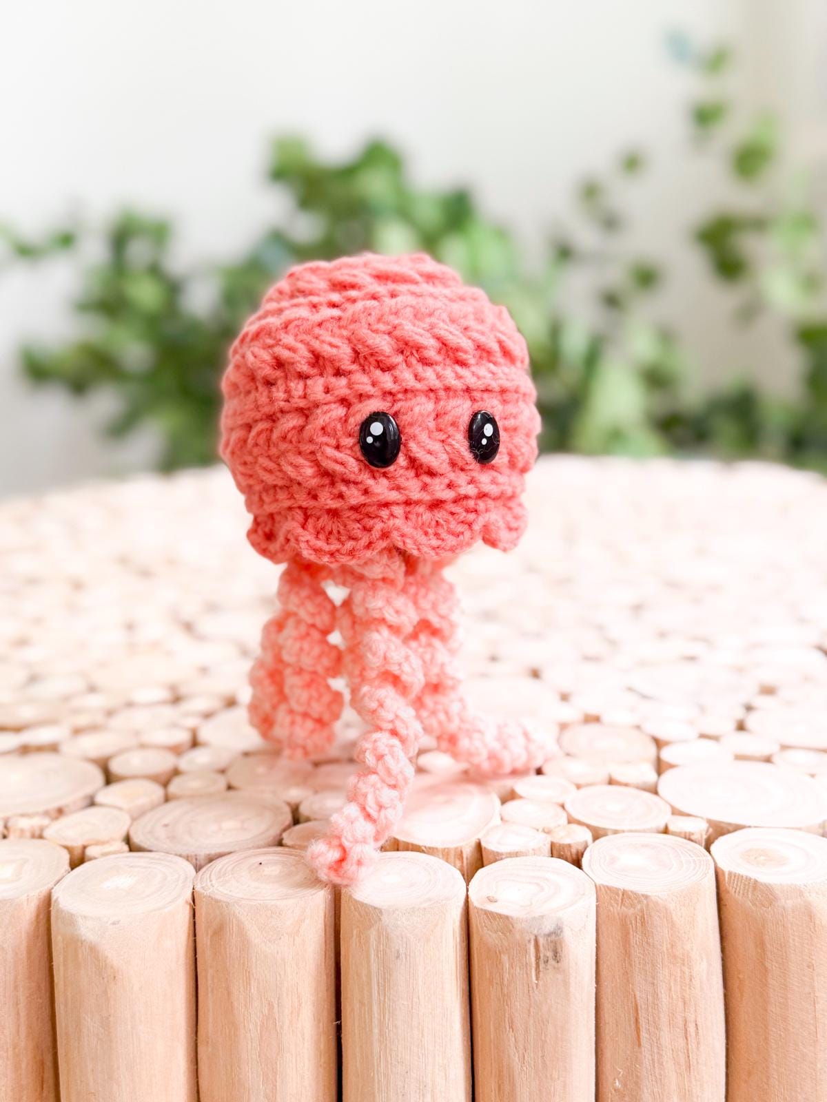 CROCHET PATTERN + VIDEO Wheat Stitch™ Jellyfish Crochet Pattern No Sew Amigurumi Sea Animal Beginner Friendly Ocean Decor Plush Toy Tutorial