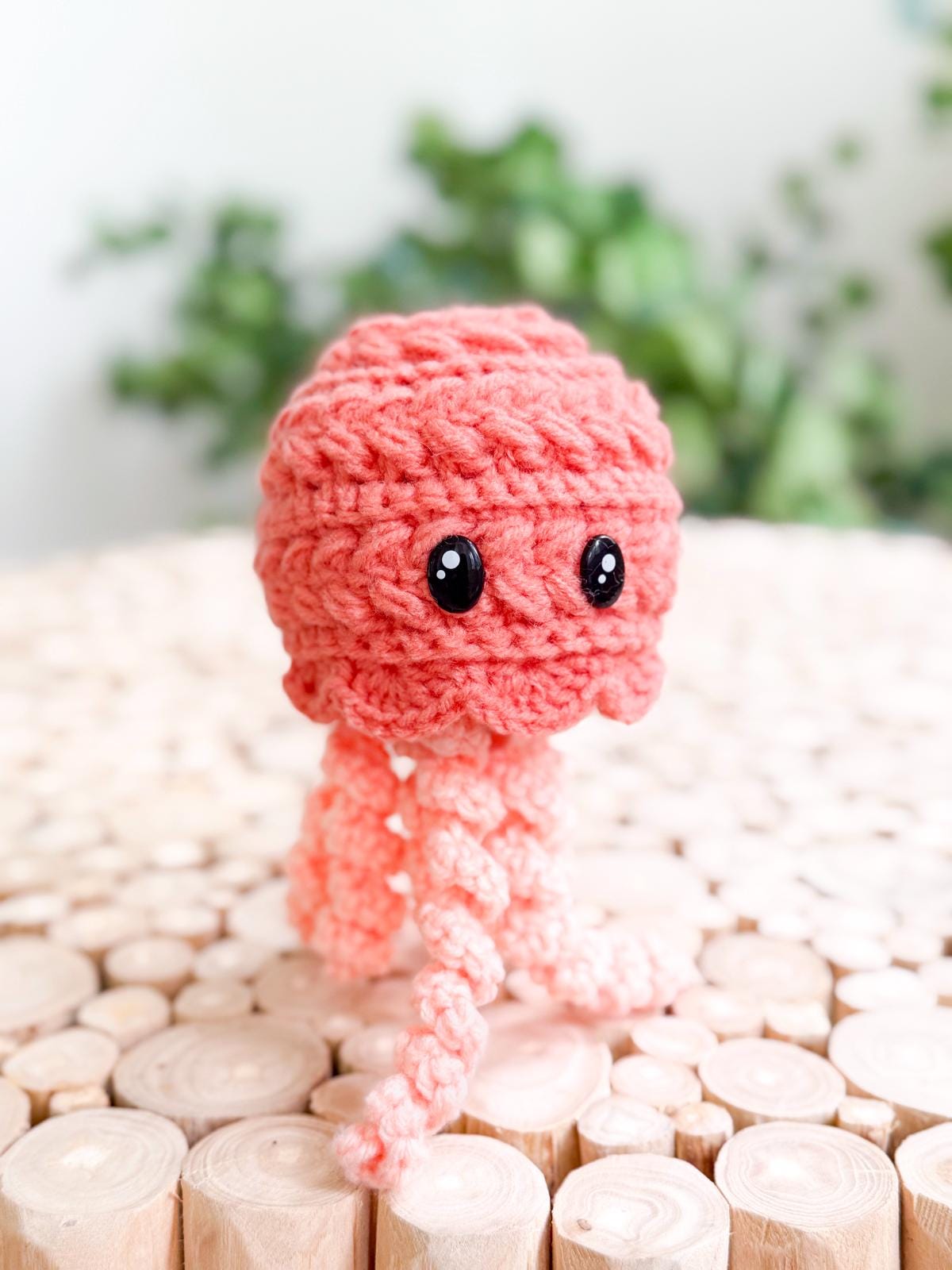 CROCHET PATTERN + VIDEO Wheat Stitch™ Jellyfish Crochet Pattern No Sew Amigurumi Sea Animal Beginner Friendly Ocean Decor Plush Toy Tutorial