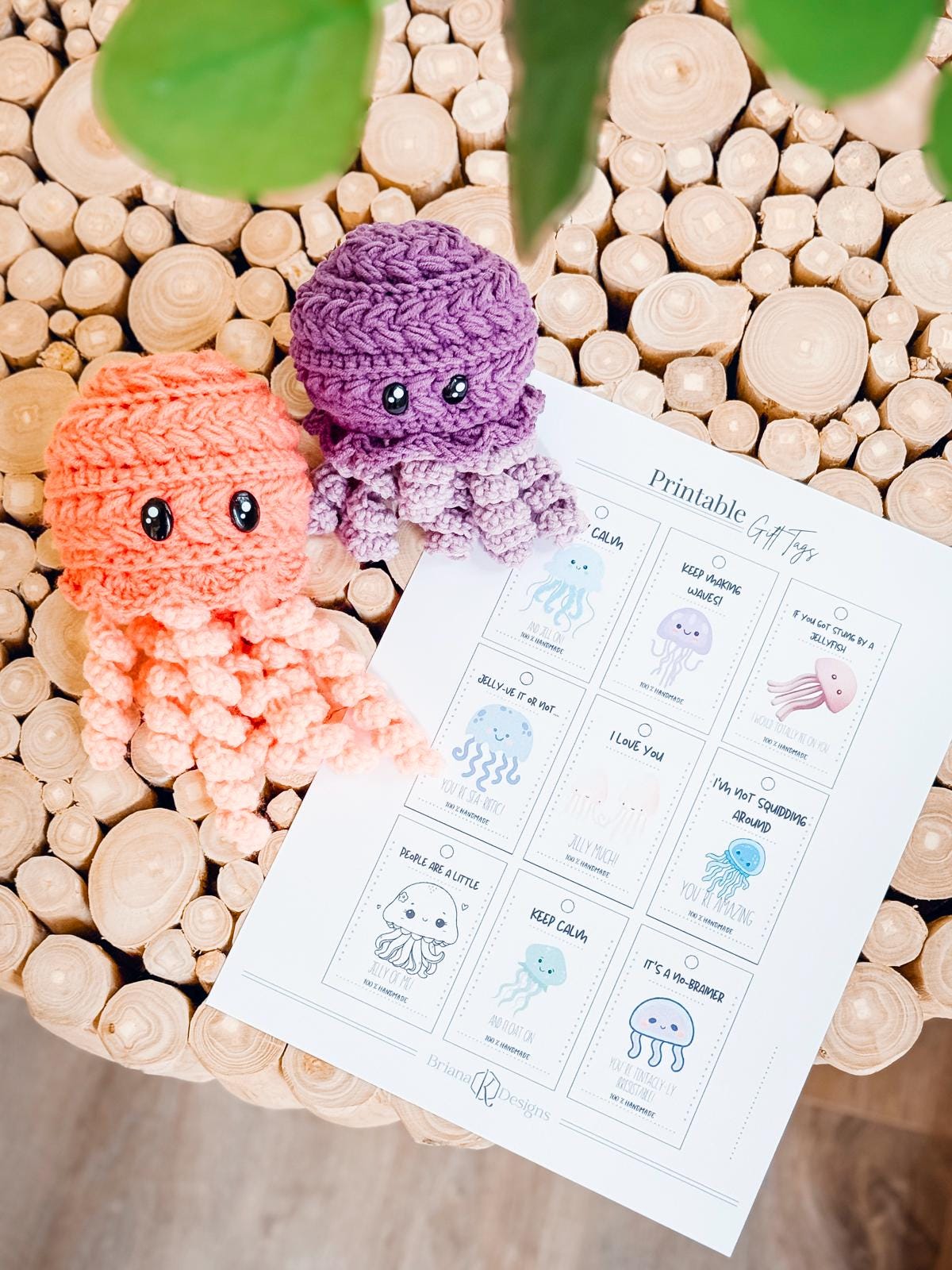 CROCHET PATTERN + VIDEO Wheat Stitch™ Jellyfish Crochet Pattern No Sew Amigurumi Sea Animal Beginner Friendly Ocean Decor Plush Toy Tutorial