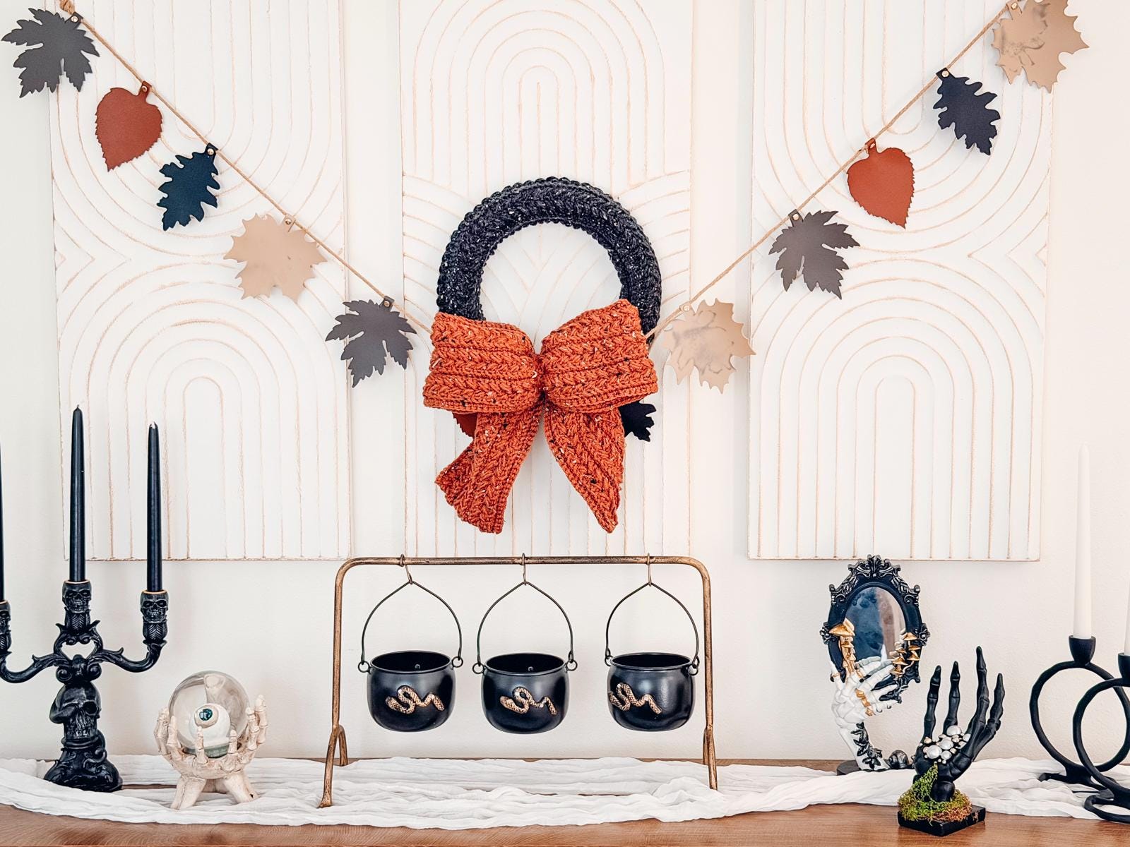 CROCHET PATTERN + VIDEO Wheat Stitch Crochet Wreath Pattern in 4 Sizes, Quick Holiday Crochet Decor Christmas Wreath Crochet Pattern+ Video