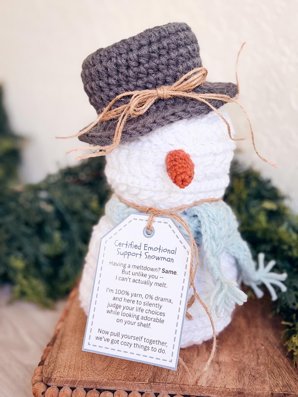 CROCHET PATTERN + VIDEO Crochet Pattern Snowman, Wheat Stitch™ Snowman Amigurumi, Holiday Decor Gift, Beginner-Friendly Winter Softie