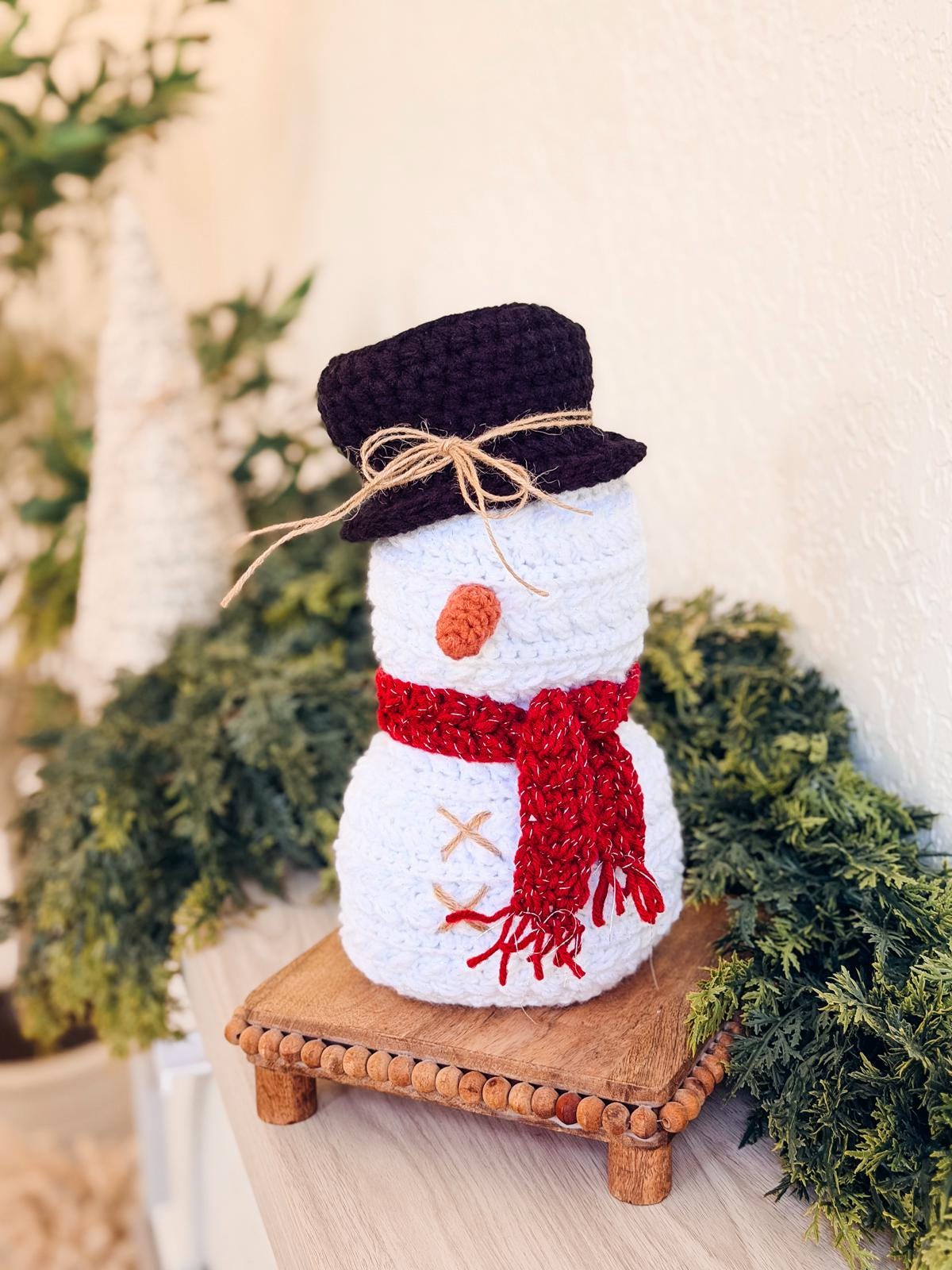 CROCHET PATTERN + VIDEO Crochet Pattern Snowman, Wheat Stitch™ Snowman Amigurumi, Holiday Decor Gift, Beginner-Friendly Winter Softie