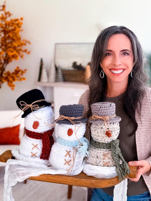 CROCHET PATTERN + VIDEO Crochet Pattern Snowman, Wheat Stitch™ Snowman Amigurumi, Holiday Decor Gift, Beginner-Friendly Winter Softie