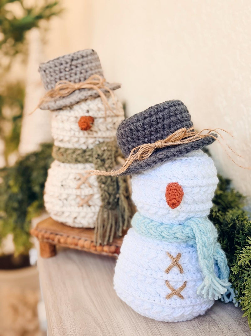 CROCHET PATTERN + VIDEO Crochet Pattern Snowman, Wheat Stitch™ Snowman Amigurumi, Holiday Decor Gift, Beginner-Friendly Winter Softie