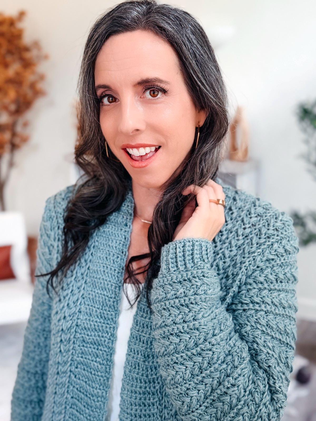 CROCHET PATTERN + VIDEO Wheat Stitch™ Cardigan Crochet Pattern, Diy Worsted-Weight (Xs-5X) Size Inclusive. Includes guided sleeve decreases.