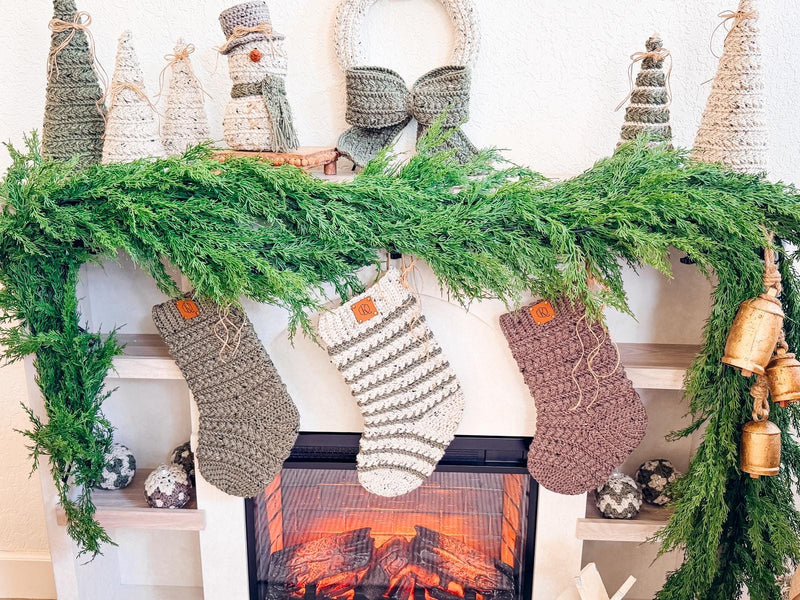 CROCHET PATTERN + VIDEO Wheat Stitch™ Crochet Christmas Stocking Pattern, Handmade Holiday Mantel Diy Crochet Stocking, Beginner Friendly