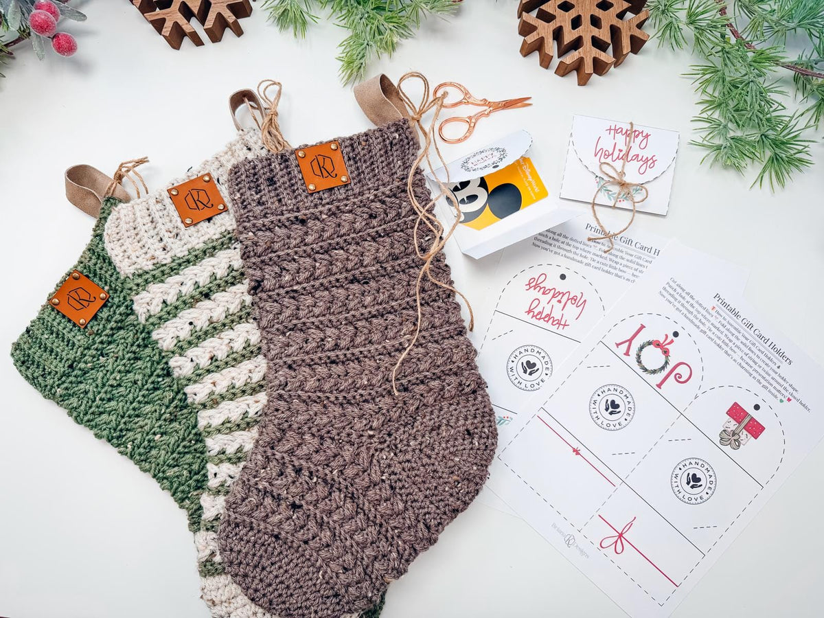 CROCHET PATTERN + VIDEO Wheat Stitch™ Crochet Christmas Stocking Pattern, Handmade Holiday Mantel Diy Crochet Stocking, Beginner Friendly