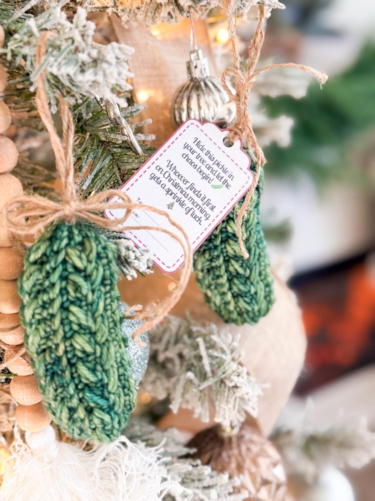 CROCHET PATTERN + VIDEO Wheat Stitch™ Pickle Ornament Crochet Pattern, Includes Printable Tags, Quick & Easy Holiday Decor Gift Crochet