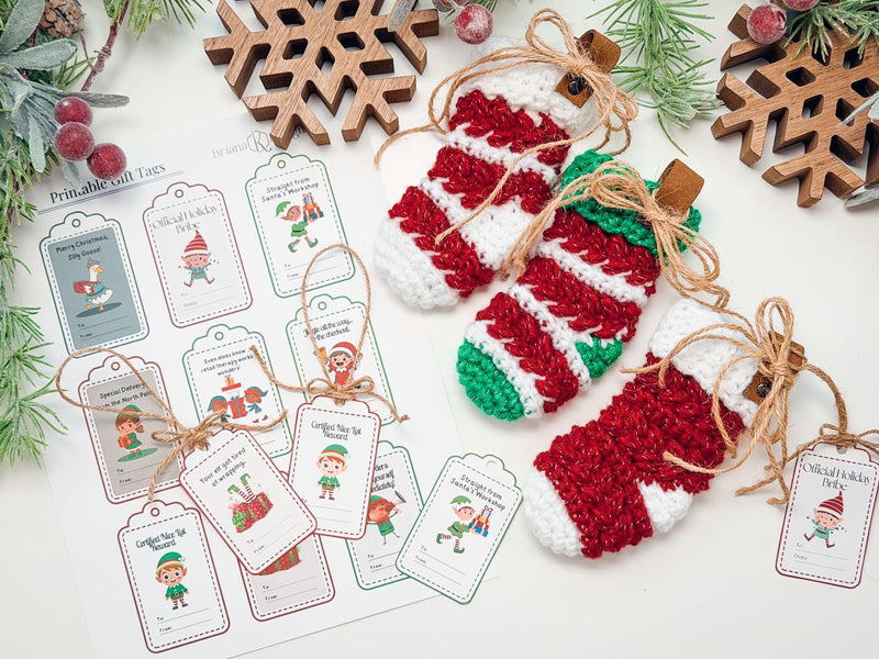 CROCHET PATTERN + VIDEO Wheat Stitch™ Mini Stocking Crochet Pattern, Quick Diy Gift Card Holder, Holiday Mini Stocking Advent Calendar Easy