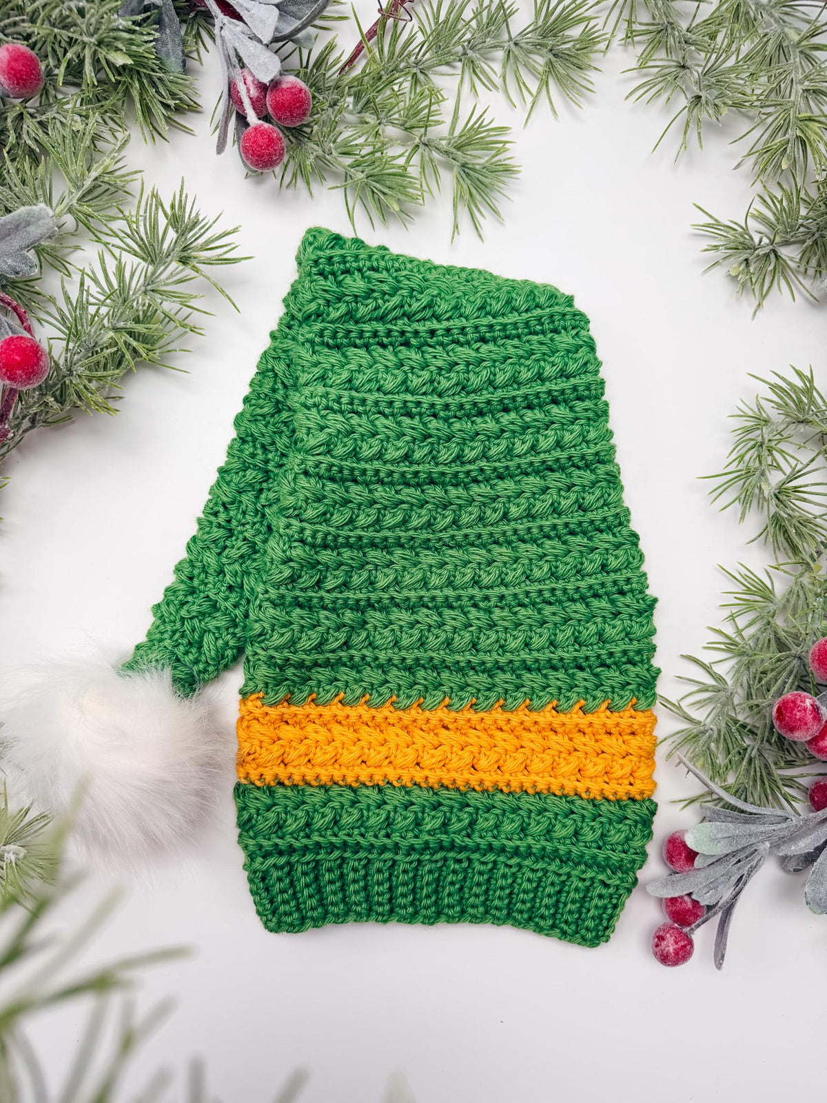 CROCHET PATTERN + VIDEO Wheat Stitch Santa & Elf Stocking Hat Crochet Pattern, 8 Sizes Newborn to Adult, Christmas Craft Favorite Holiday