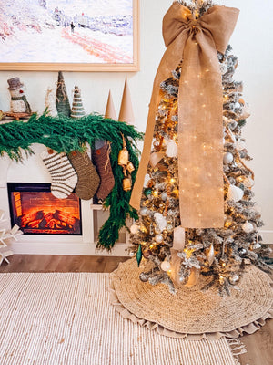CROCHET PATTERN + VIDEO Wheat Stitch™ Crochet Tree Skirt Cozy Handmade Christmas Decor, Heirloom Quality, Farmhouse Chic Holiday Accent