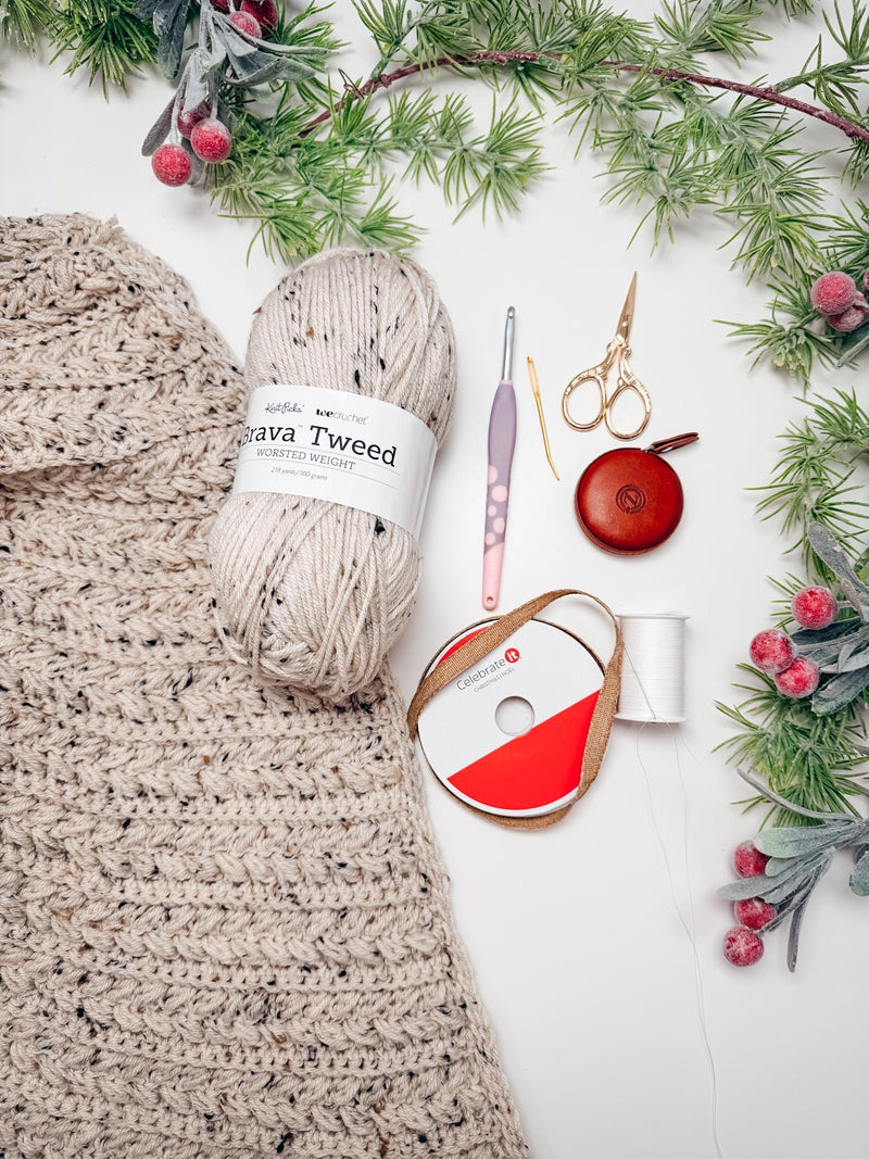 CROCHET PATTERN + VIDEO Wheat Stitch™ Crochet Tree Skirt Cozy Handmade Christmas Decor, Heirloom Quality, Farmhouse Chic Holiday Accent