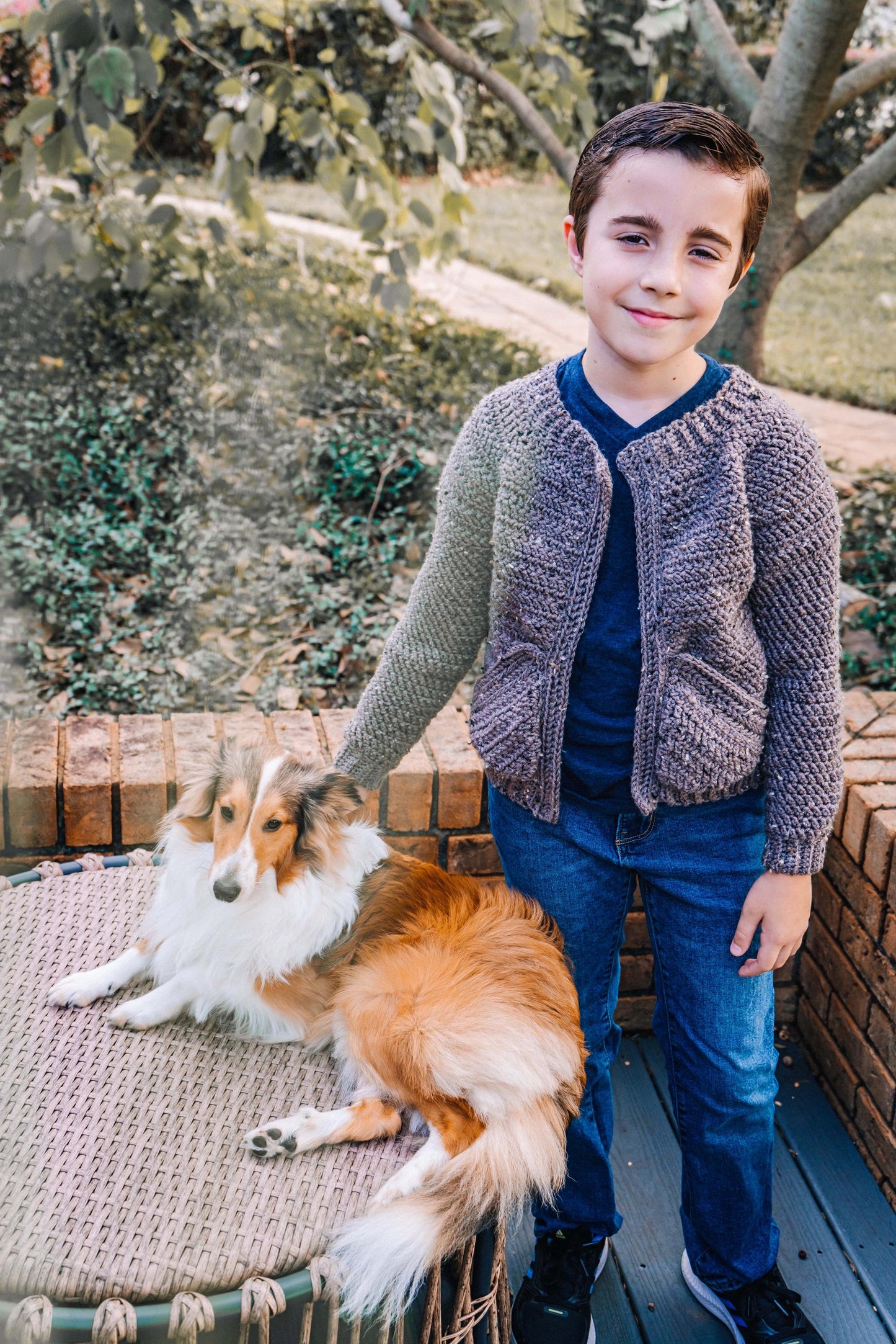 CROCHET PATTERN + VIDEO Cascade Child Cardigan Crochet Pattern, Kids Crochet Cardigan Pattern in Sizes 1 Year to 12 Years.