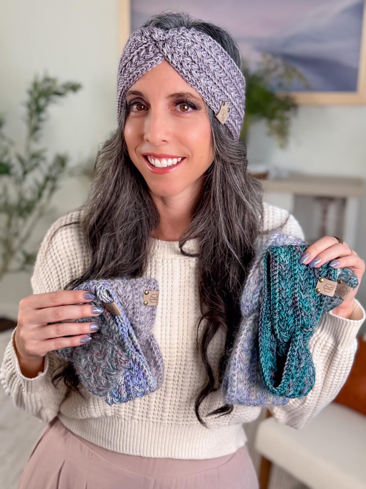 CROCHET PATTERN + VIDEO Wheat Stitch Earwarmer Crochet Pattern Pdf Headband Instant Download | 7 Sizes Baby to Adult | Beginner-Friendly