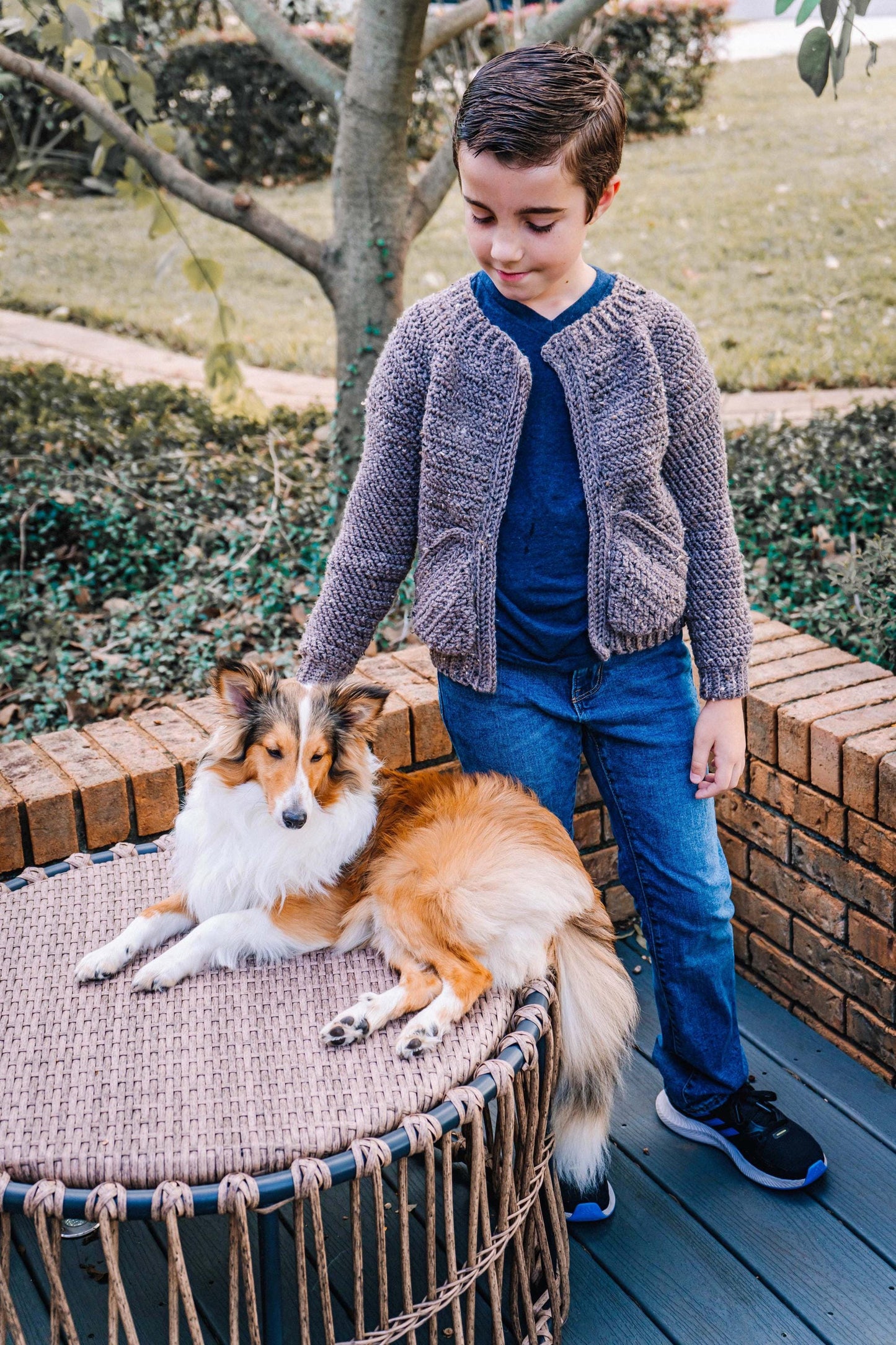 CROCHET PATTERN + VIDEO Cascade Child Cardigan Crochet Pattern, Kids Crochet Cardigan Pattern in Sizes 1 Year to 12 Years.