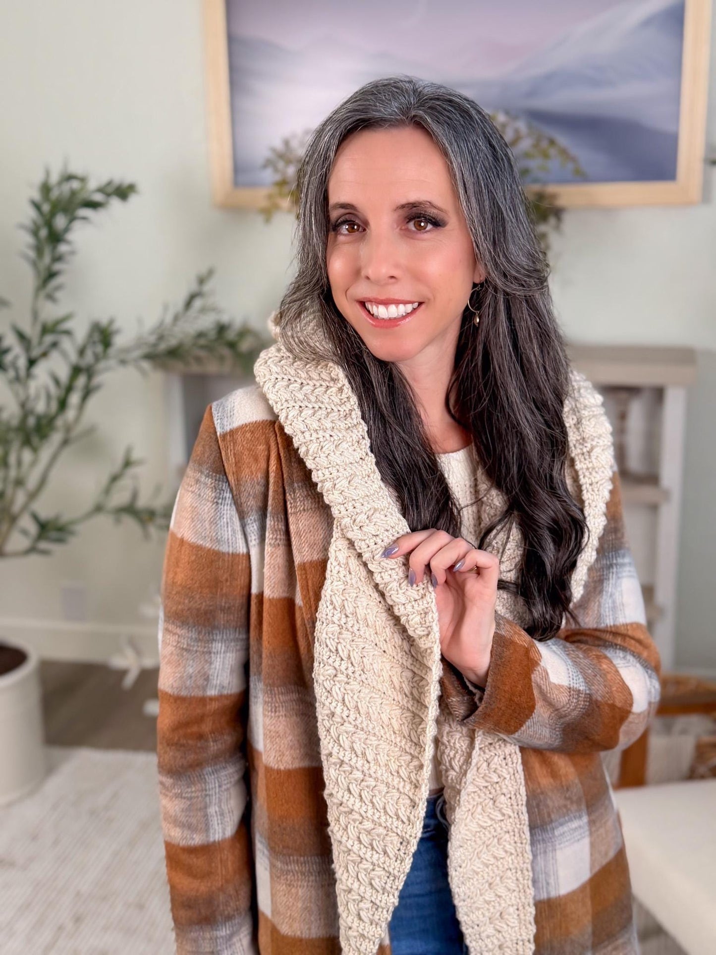 CROCHET PATTERN + VIDEO Wheat Stitch™ Hooded Scarf Crochet Pattern Hood Scarf Pdf Winter Accessory Wrap + Video Tutorial