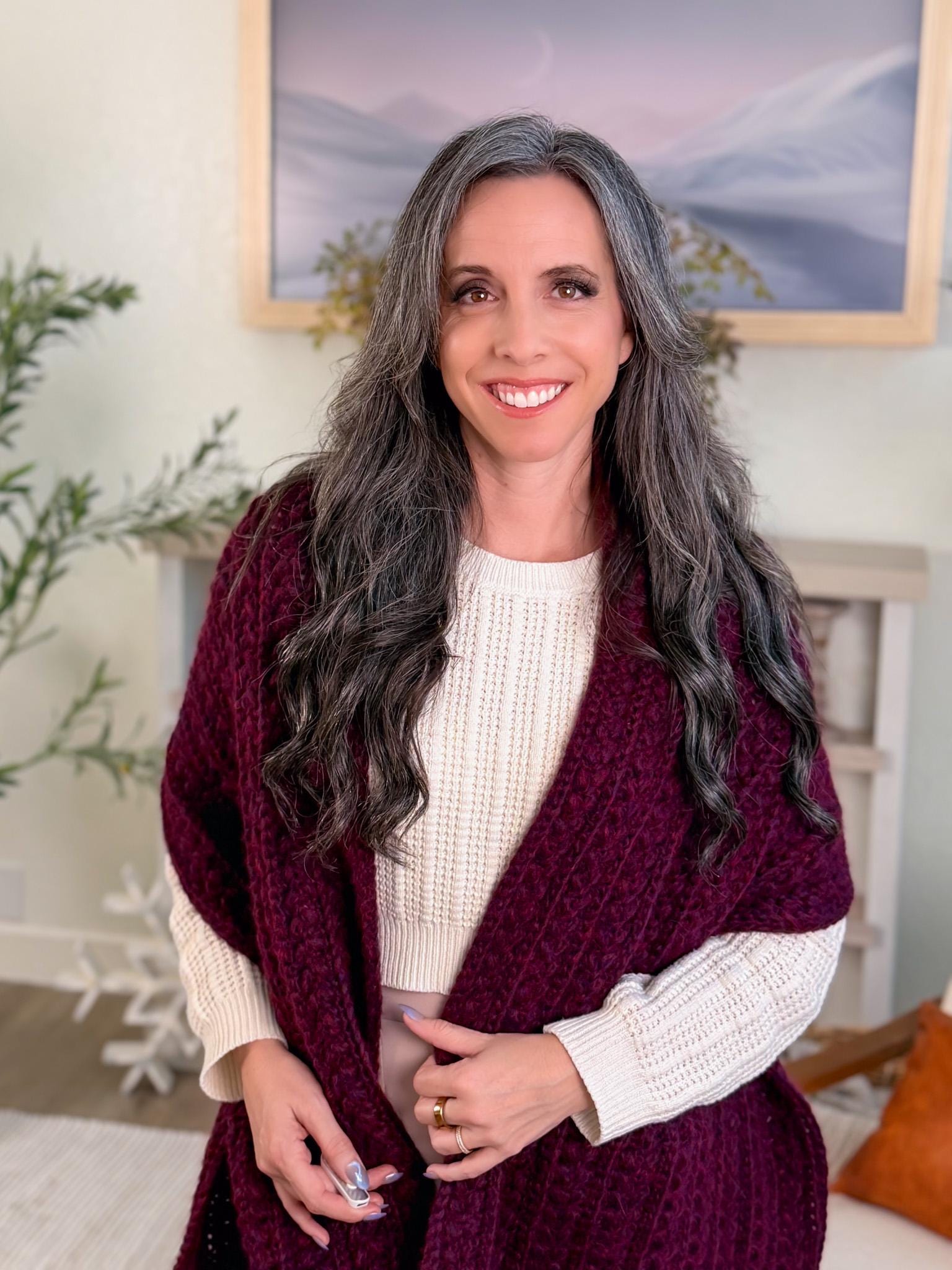 CROCHET PATTERN + VIDEO Wheat Stitch™ Pocket Shawl Crochet Pattern • Beginner-Friendly Wrap with Pockets • Textured Shawl Pdf