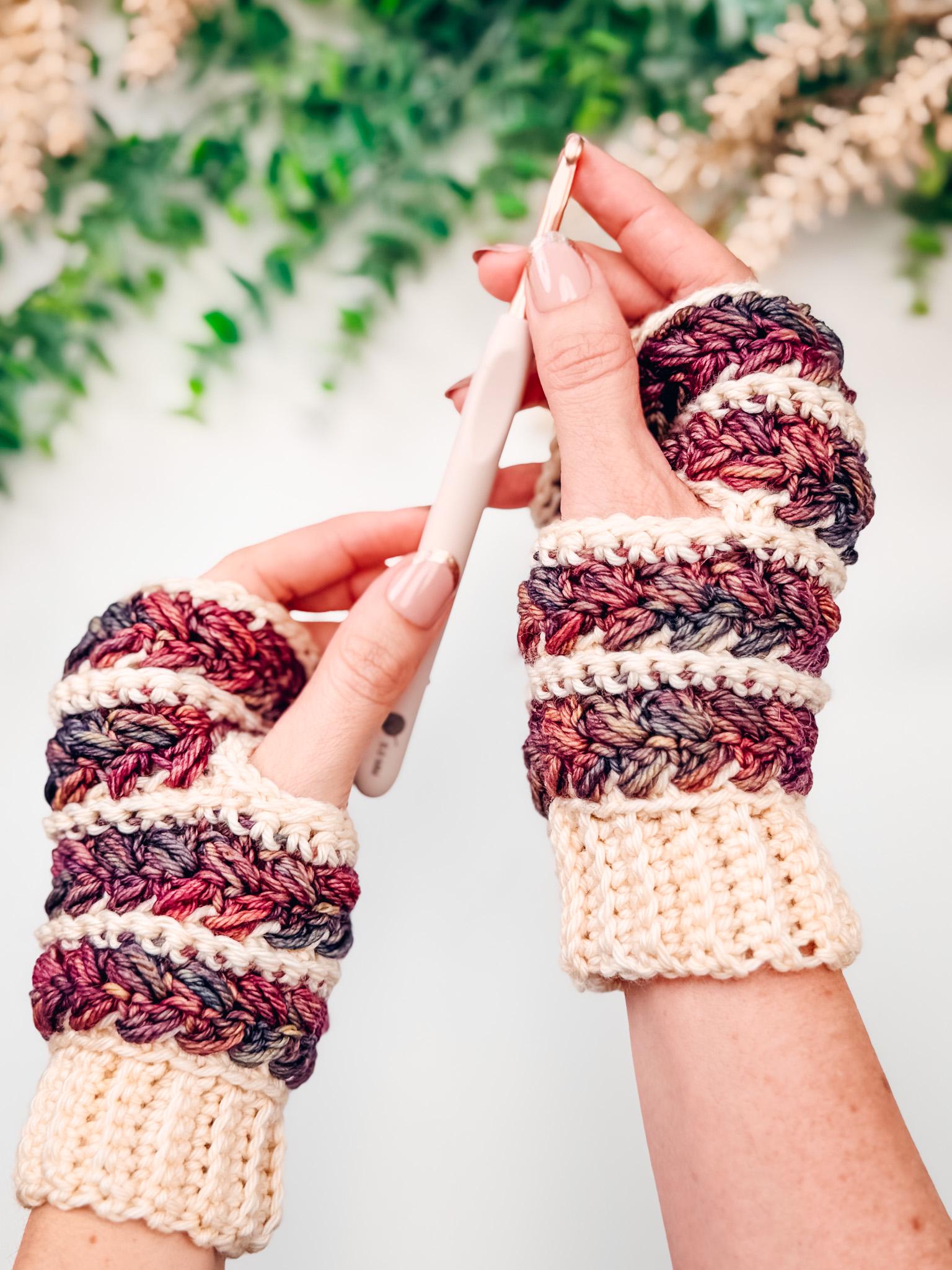 CROCHET PATTERN + VIDEO Wheat Stitch™ Fingerless Mittens Crochet Pattern, 8 Sizes Newborn–Adult, Textured Crochet Mitts Instant Download