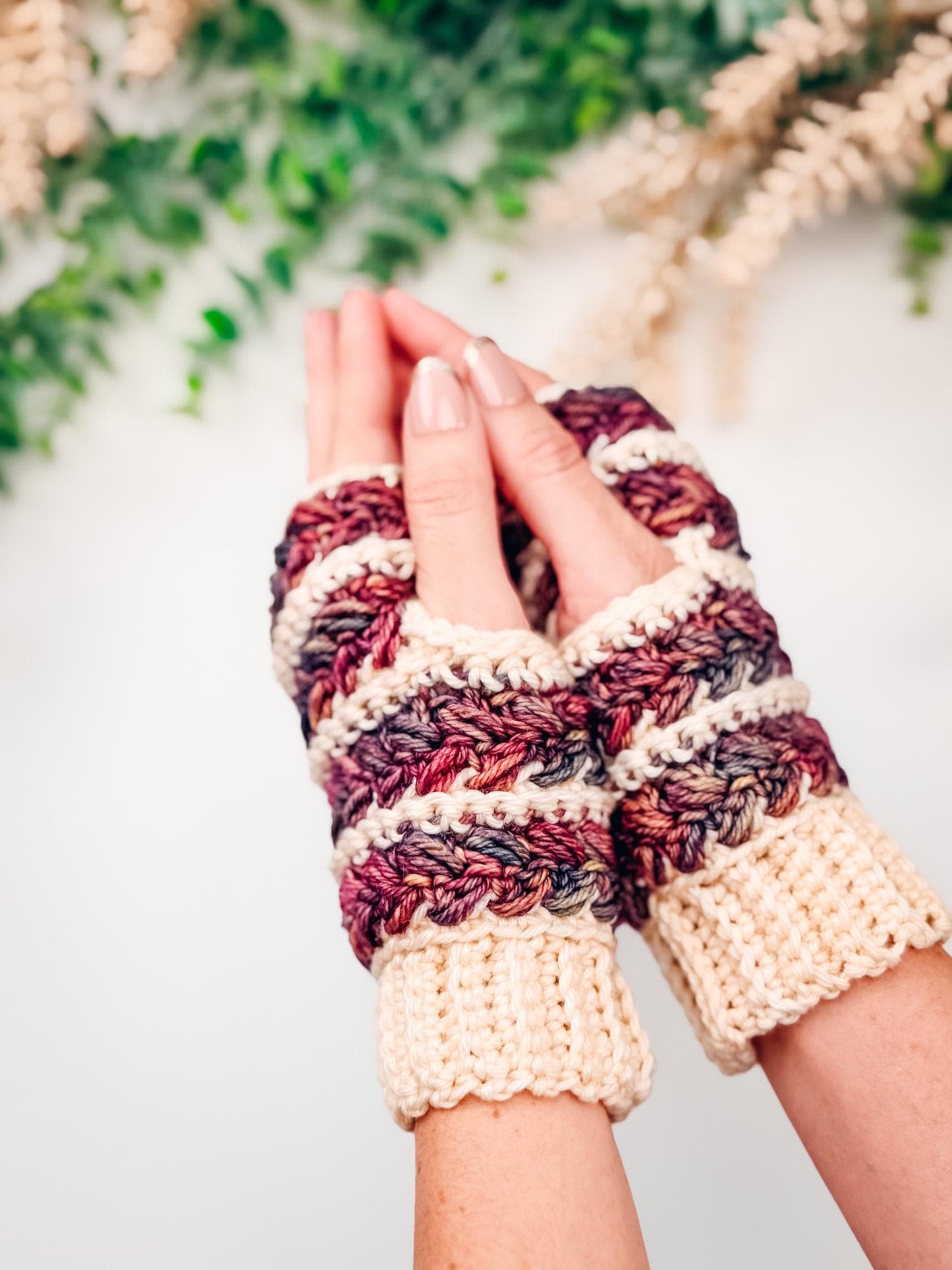 CROCHET PATTERN + VIDEO Wheat Stitch™ Fingerless Mittens Crochet Pattern, 8 Sizes Newborn–Adult, Textured Crochet Mitts Instant Download