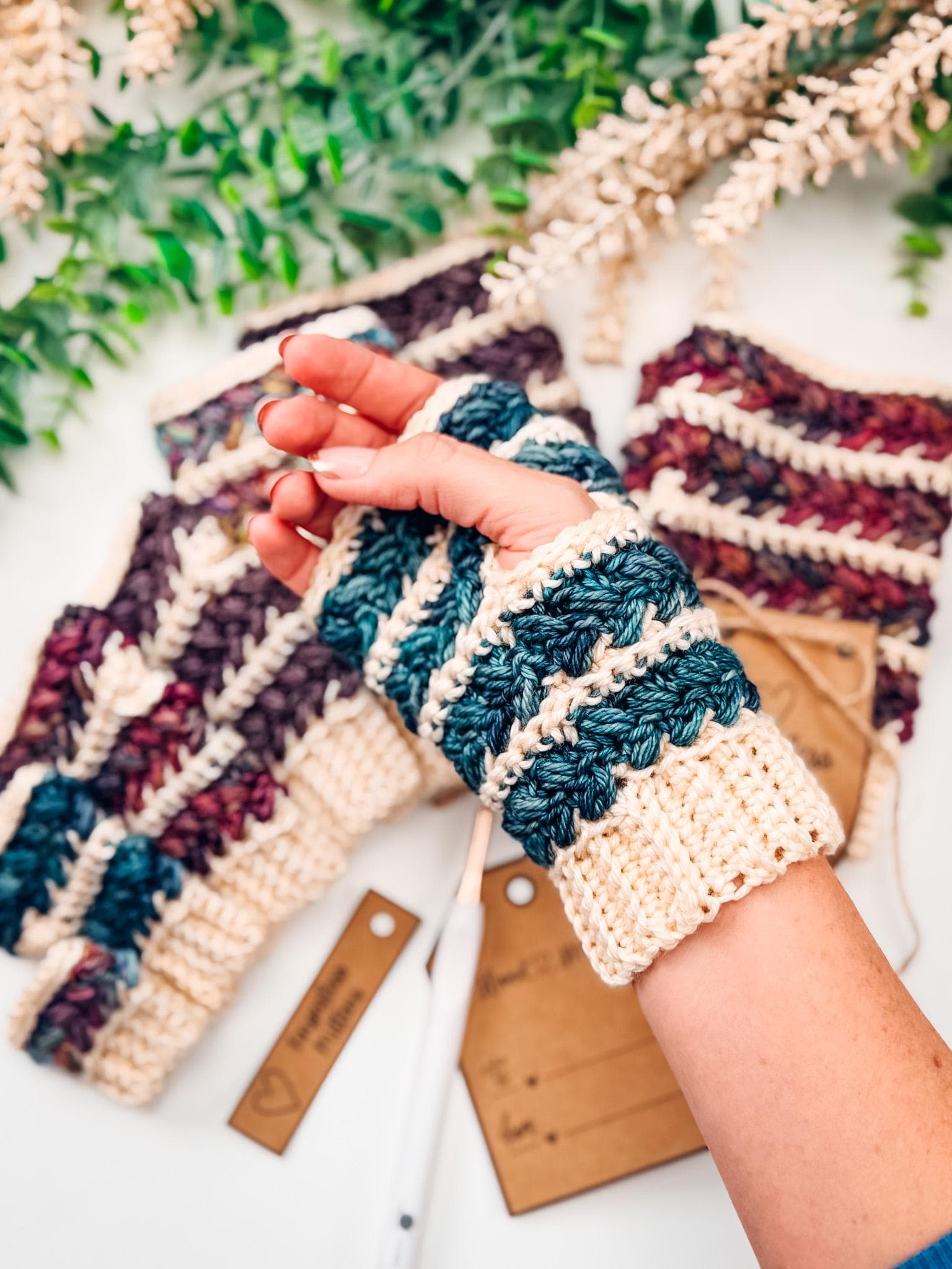 CROCHET PATTERN + VIDEO Wheat Stitch™ Fingerless Mittens Crochet Pattern, 8 Sizes Newborn–Adult, Textured Crochet Mitts Instant Download