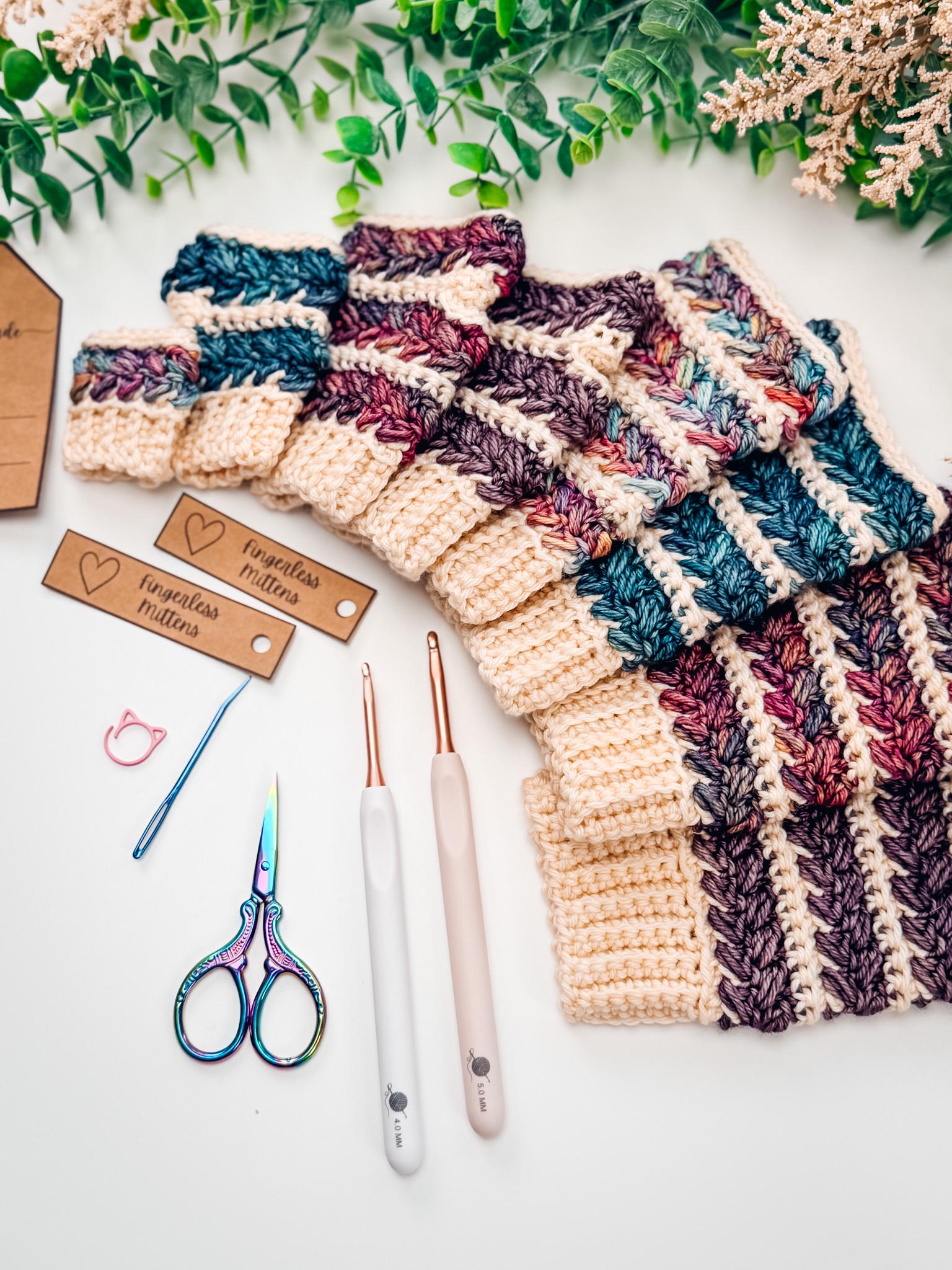 CROCHET PATTERN + VIDEO Wheat Stitch™ Fingerless Mittens Crochet Pattern, 8 Sizes Newborn–Adult, Textured Crochet Mitts Instant Download