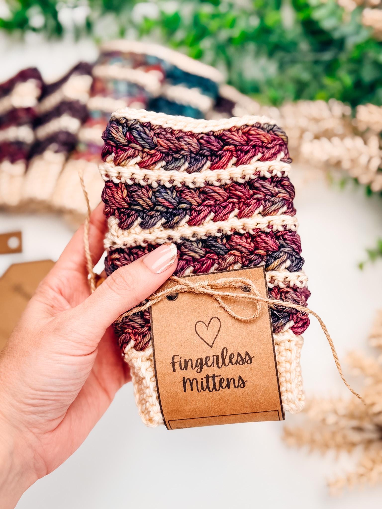 CROCHET PATTERN + VIDEO Wheat Stitch™ Fingerless Mittens Crochet Pattern, 8 Sizes Newborn–Adult, Textured Crochet Mitts Instant Download