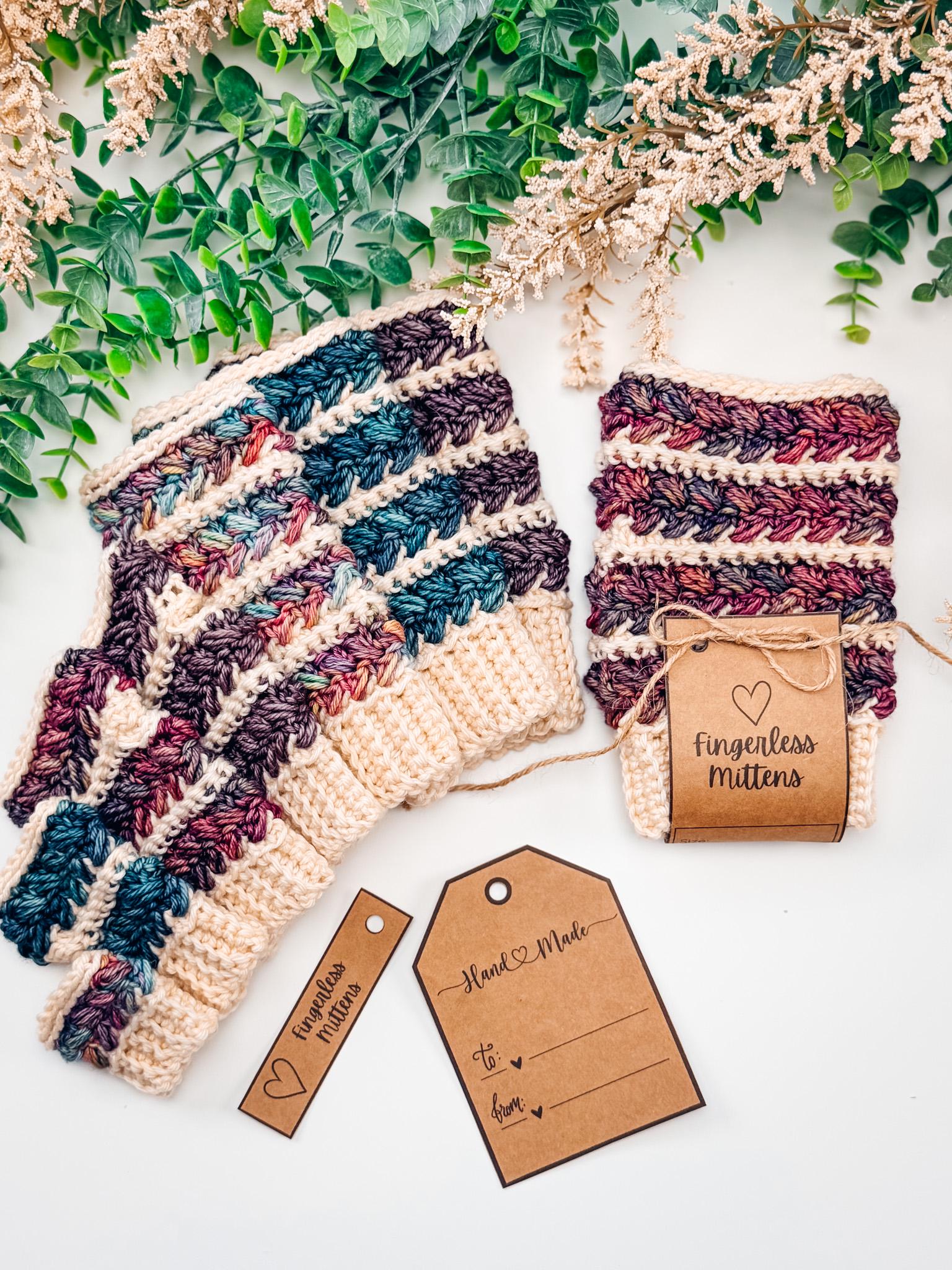 CROCHET PATTERN + VIDEO Wheat Stitch™ Fingerless Mittens Crochet Pattern, 8 Sizes Newborn–Adult, Textured Crochet Mitts Instant Download